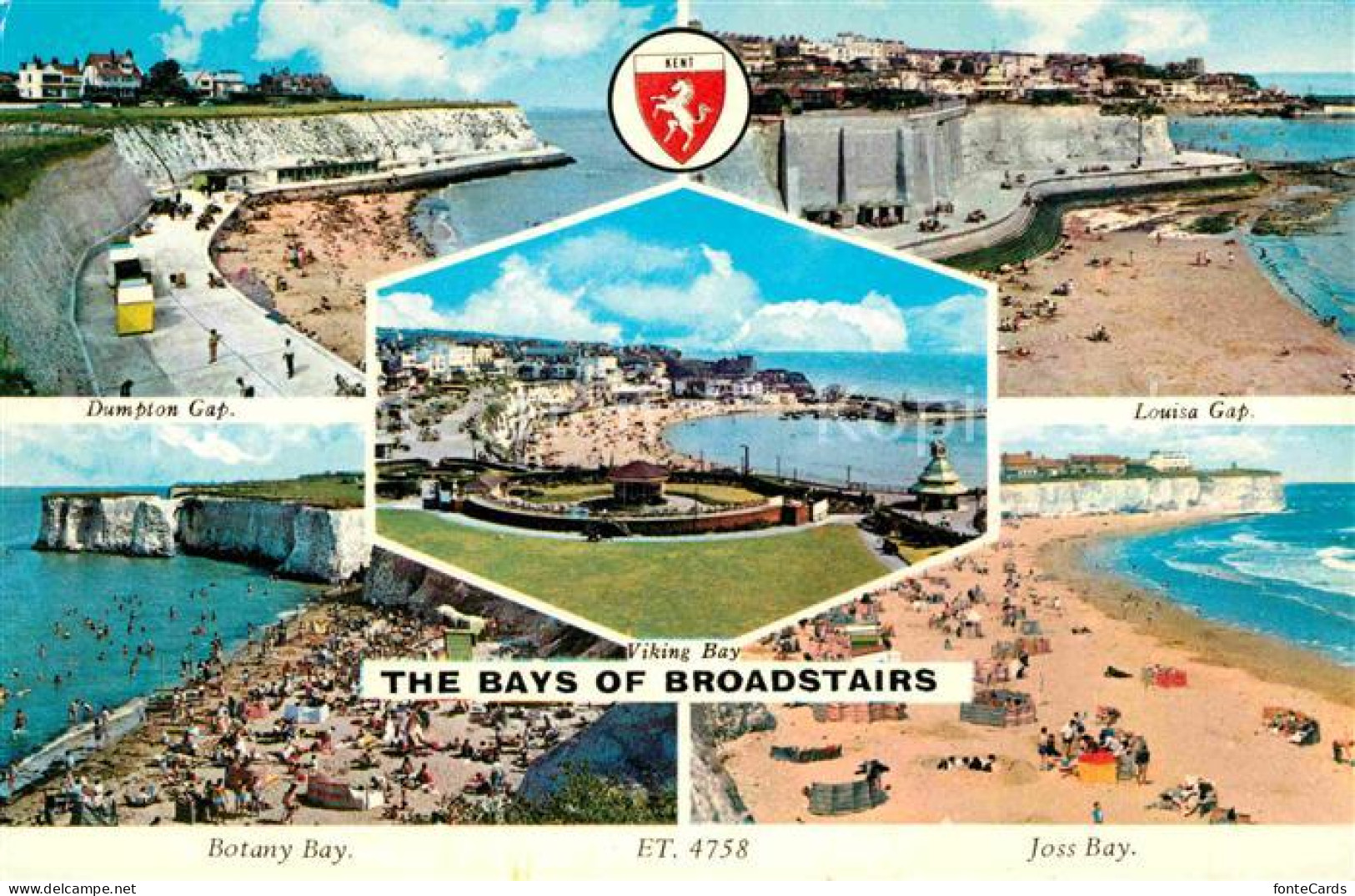 72748209 Broadstairs Dumpton Gap. Louisa Gap. Viking Bay Botany Bay Joss Bay Bro - Andere & Zonder Classificatie