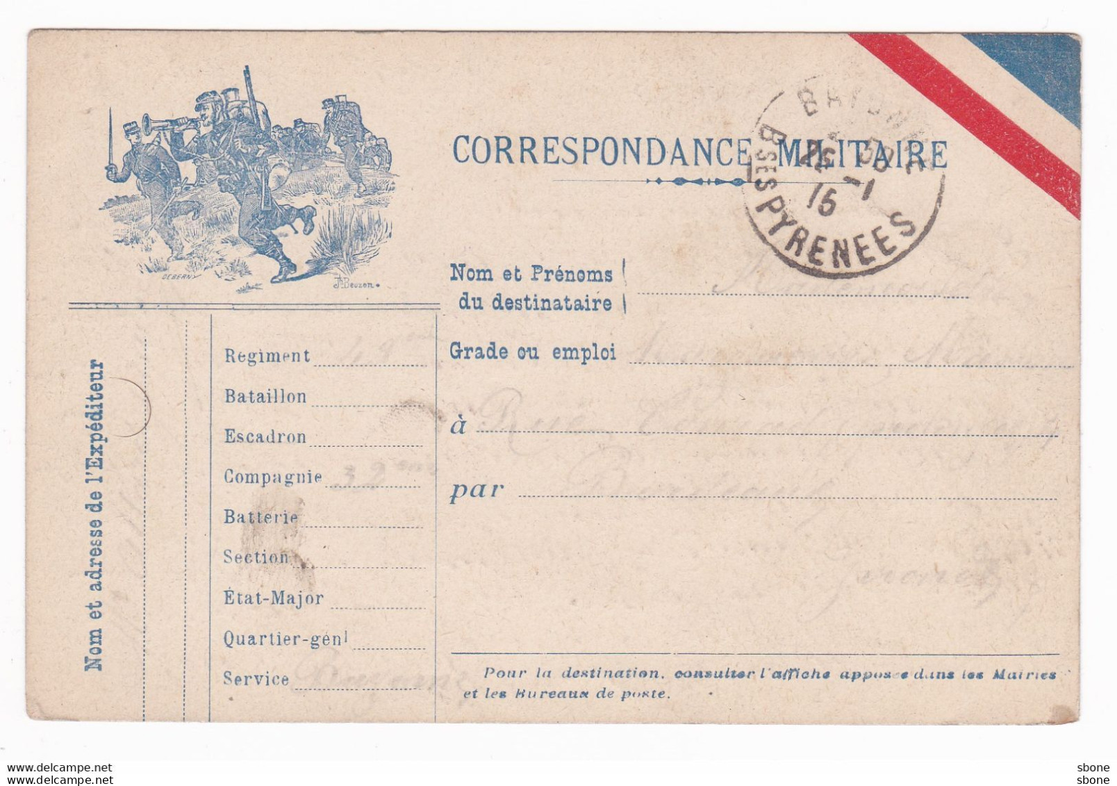 Carte En Franchise Militaire Soldat - Modèle 1 - Covers & Documents