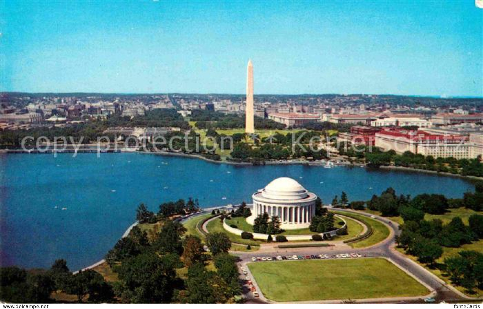 72748033 Washington DC Aerial View Of Nation's Capitol Jefferson Memorial Washin - Washington DC