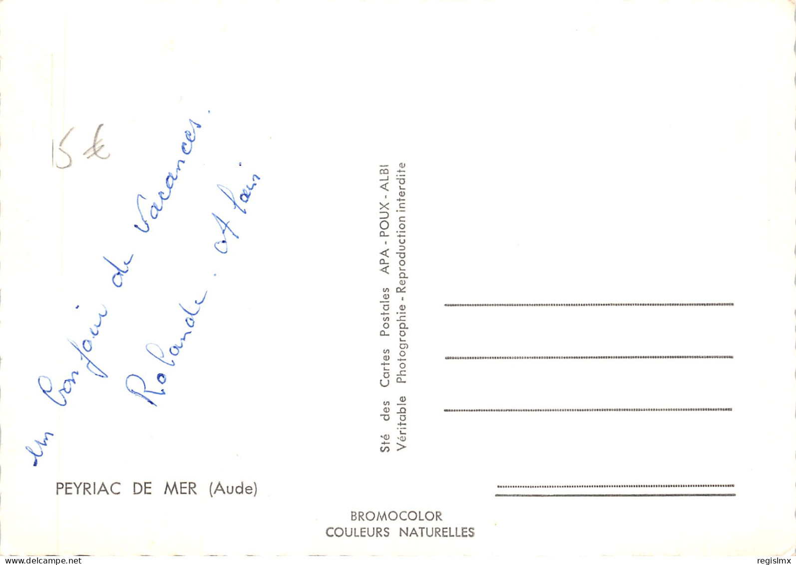 11-PEYRIAC DE MER-N°T550-D/0147 - Other & Unclassified