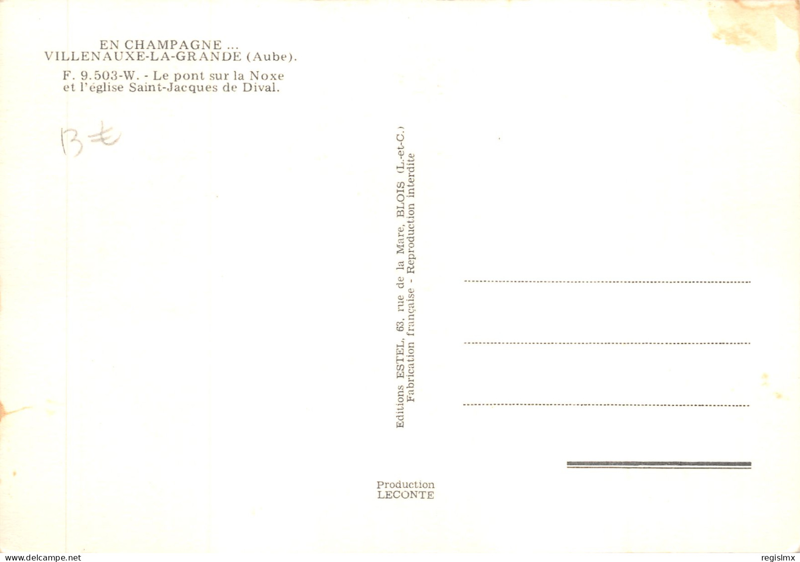 10-VILLENAUXE LA GRANDE-N°T550-D/0023 - Andere & Zonder Classificatie