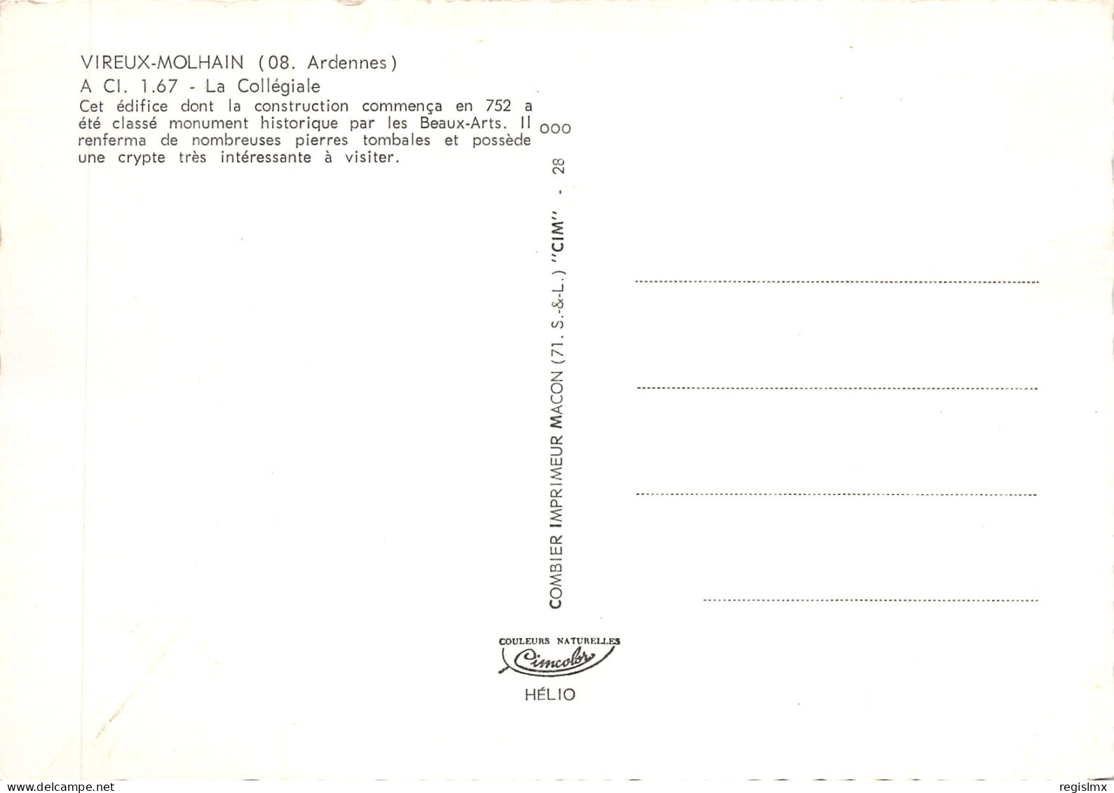 08-VIREUX MOLHAIN-N°T550-C/0327 - Autres & Non Classés