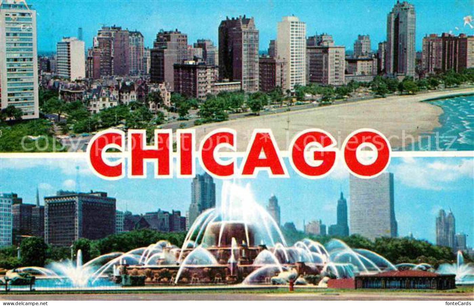 72747911 Chicago_Illinois Famous Gold Coast Buckingham Fountain - Autres & Non Classés