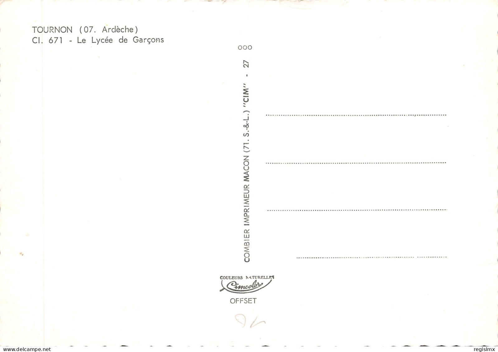 07-TOURNON-N°T550-C/0239 - Tournon