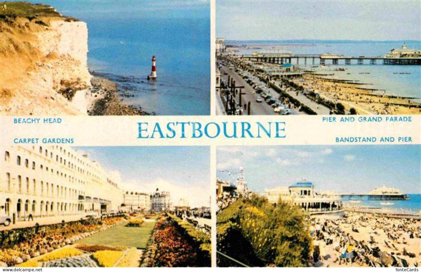 72747289 Eastbourne Sussex Beachy Head Pier Grand Parade Bandstand Carpet Garden - Other & Unclassified