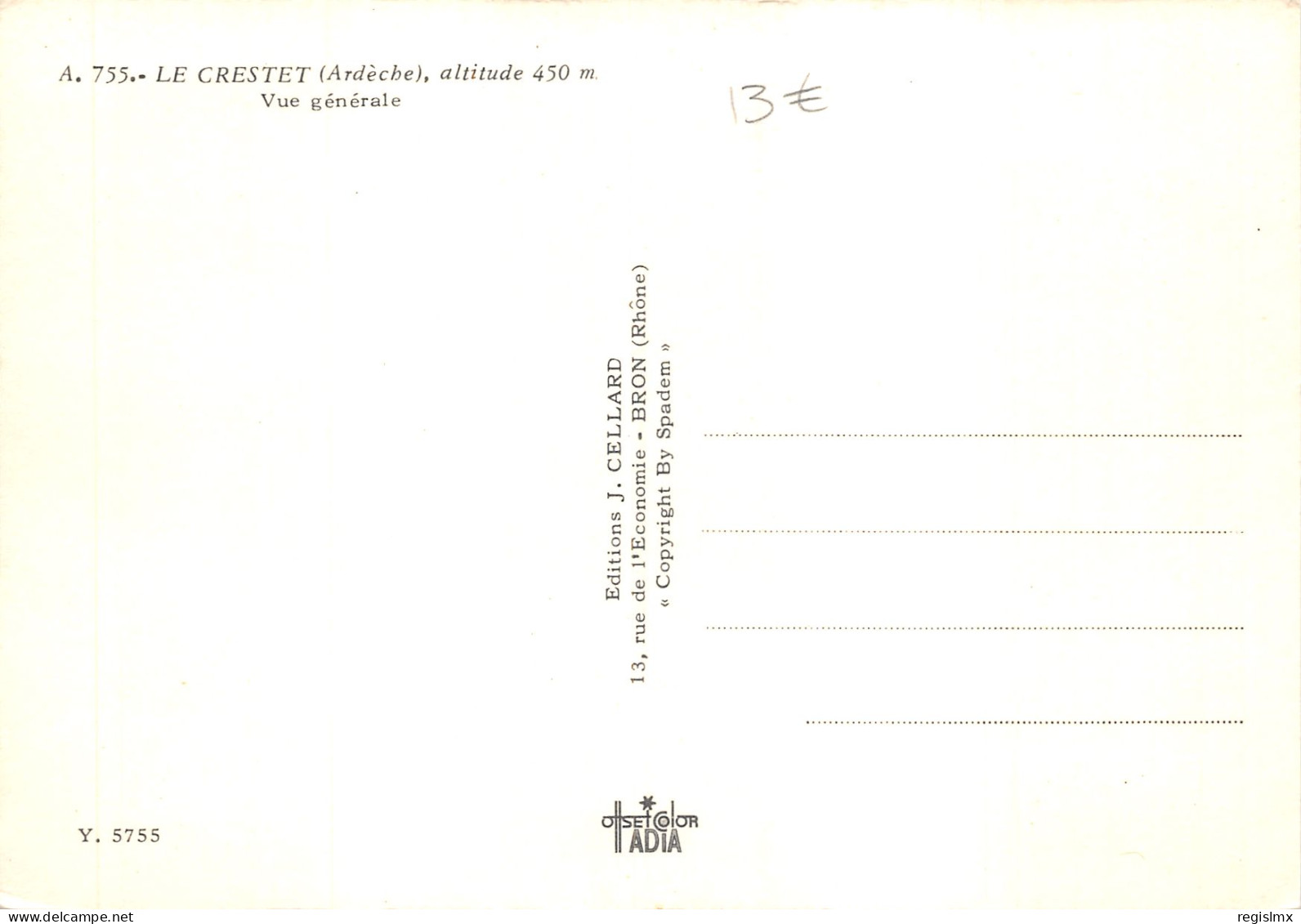07-LE CRESTET-N°T550-B/0379 - Other & Unclassified