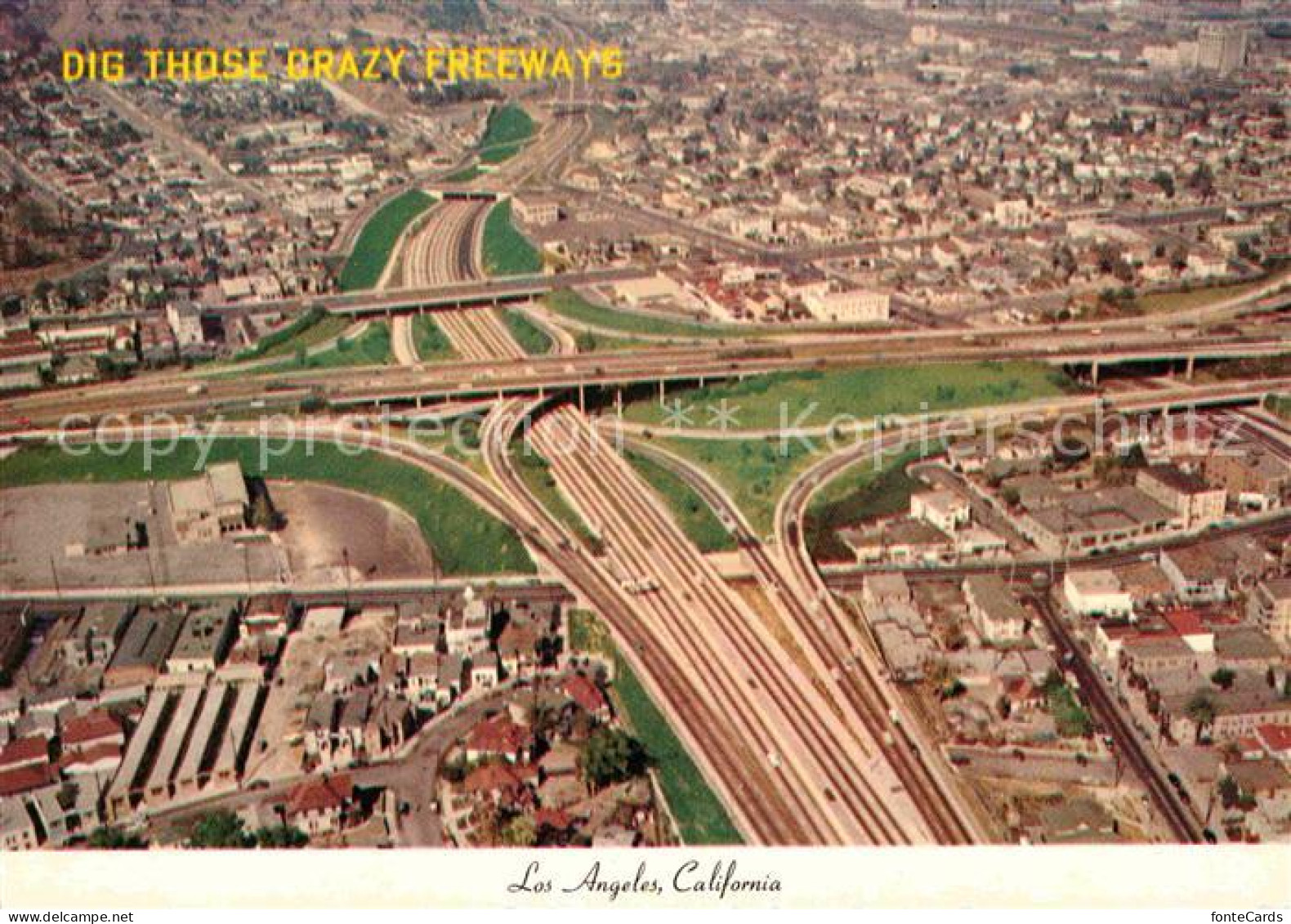 72747266 Los_Angeles_California Fliegeraufnahme Freeway Interchange - Sonstige & Ohne Zuordnung