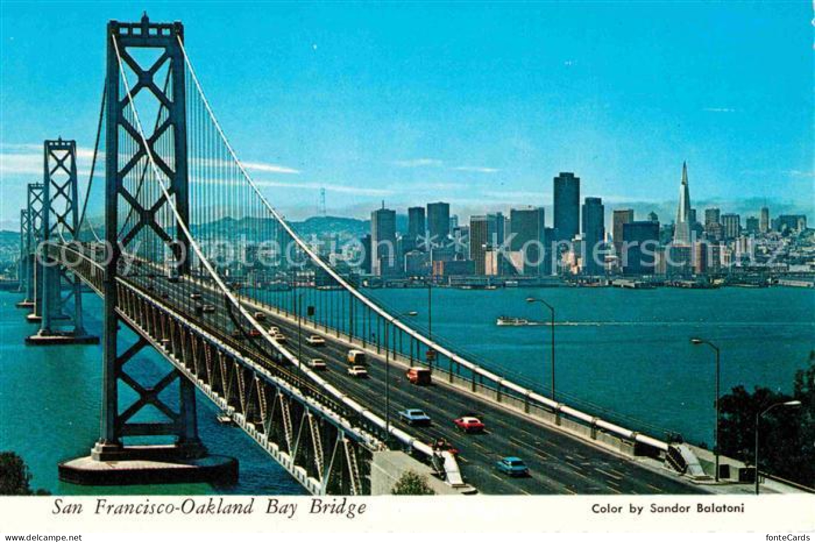 72747264 San_Francisco_California Oakland Bay Bridge With Skyline - Sonstige & Ohne Zuordnung