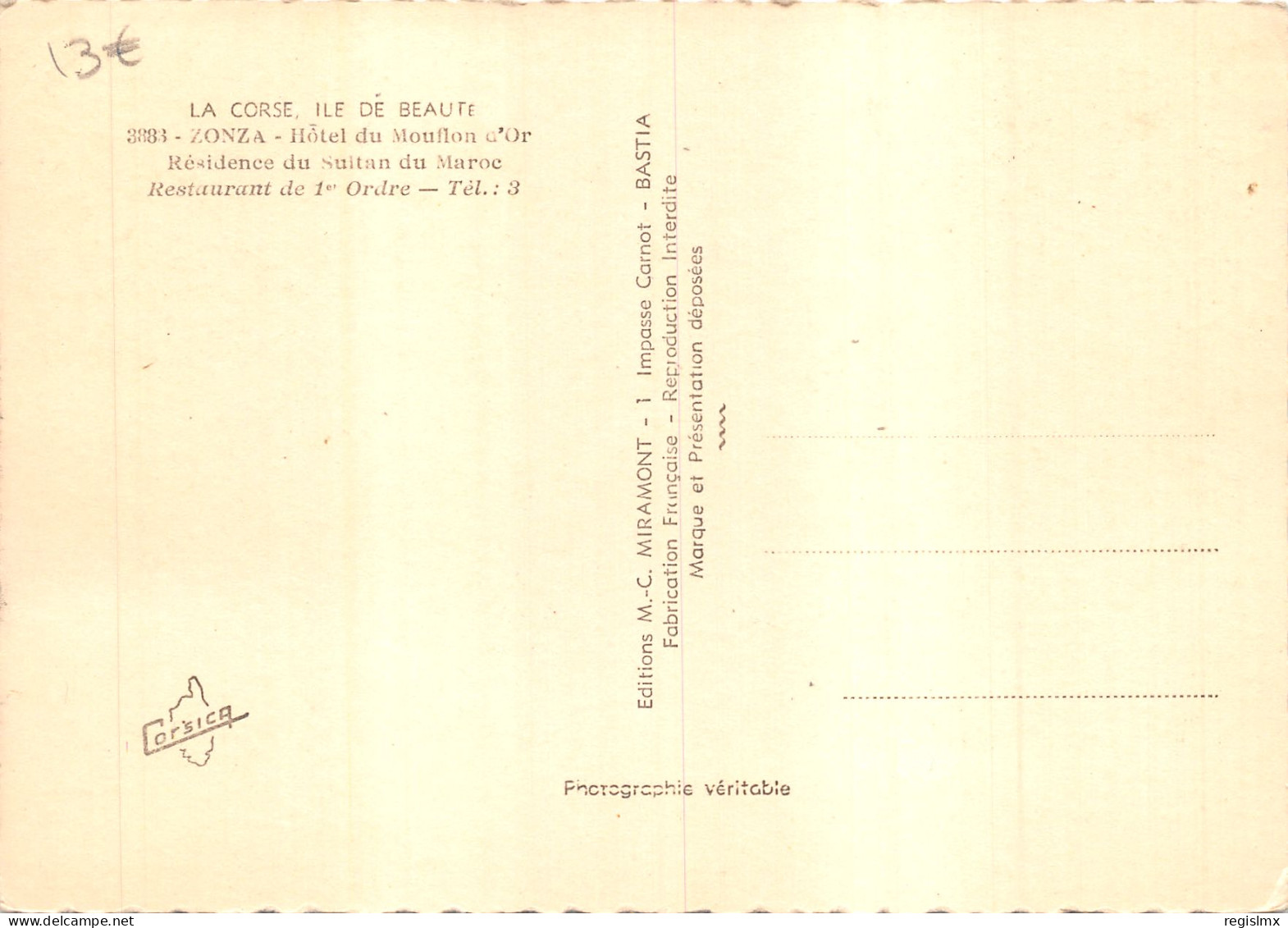 20-ZONZA-N°T552-B/0063 - Andere & Zonder Classificatie