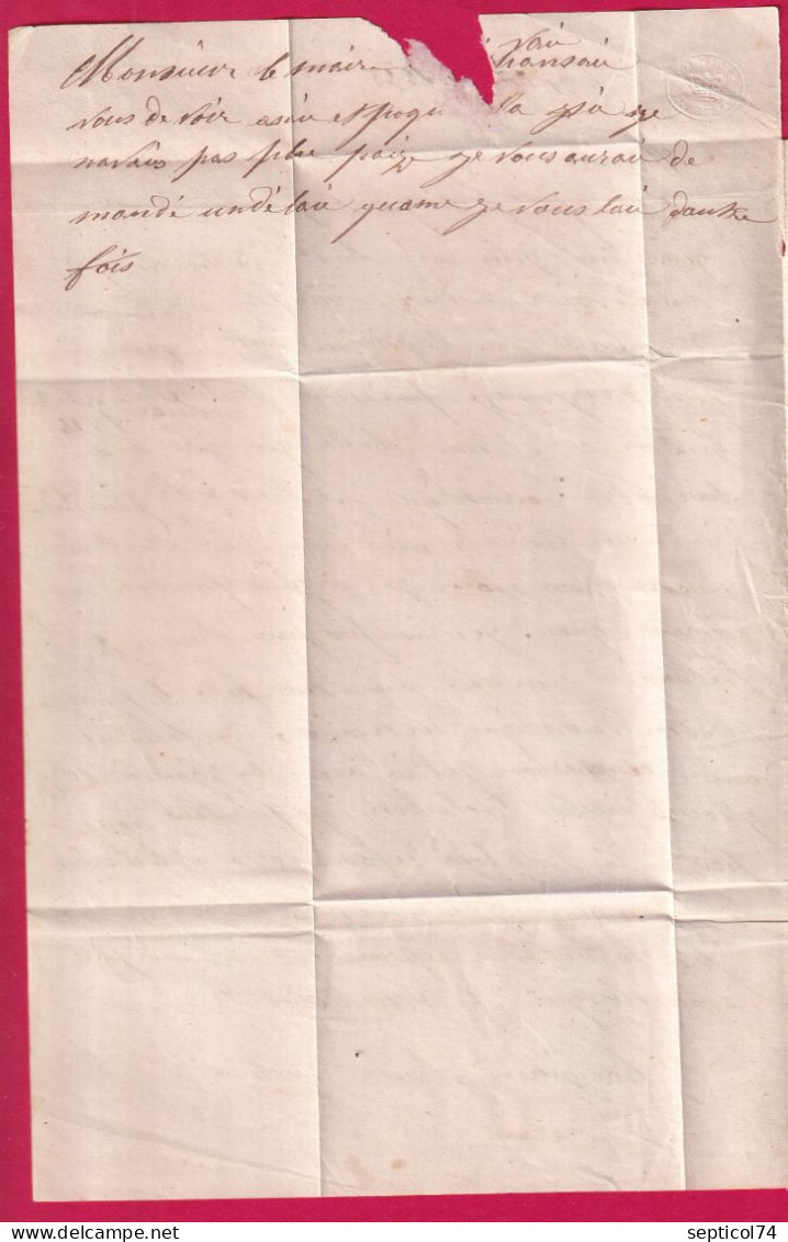 LETTRE TAXEE PAR ERREUR TIMMRE AU DOS N°14 ARGENTON SUR CREUSE INDRE PC796 CHATEAUROUX 1855 LETTRE - 1849-1876: Période Classique