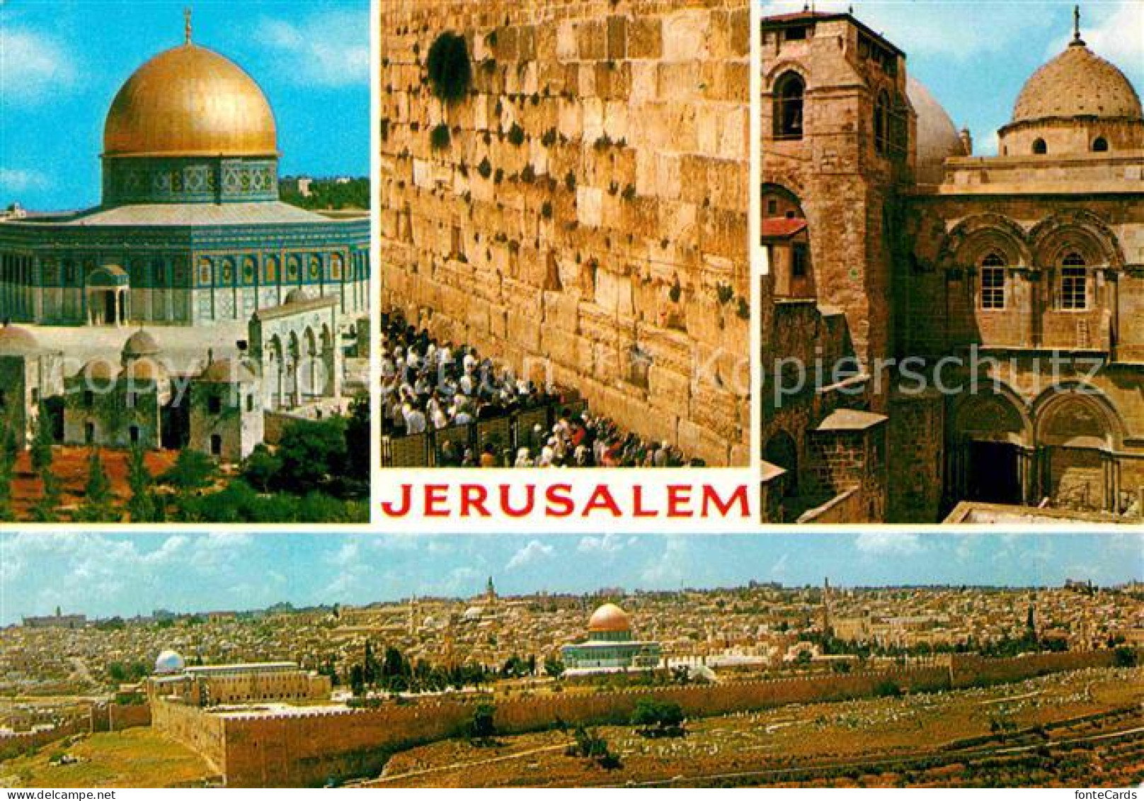 72741987 Jerusalem Yerushalayim Western-Wall Tempel Mount And Christians Worship - Israel