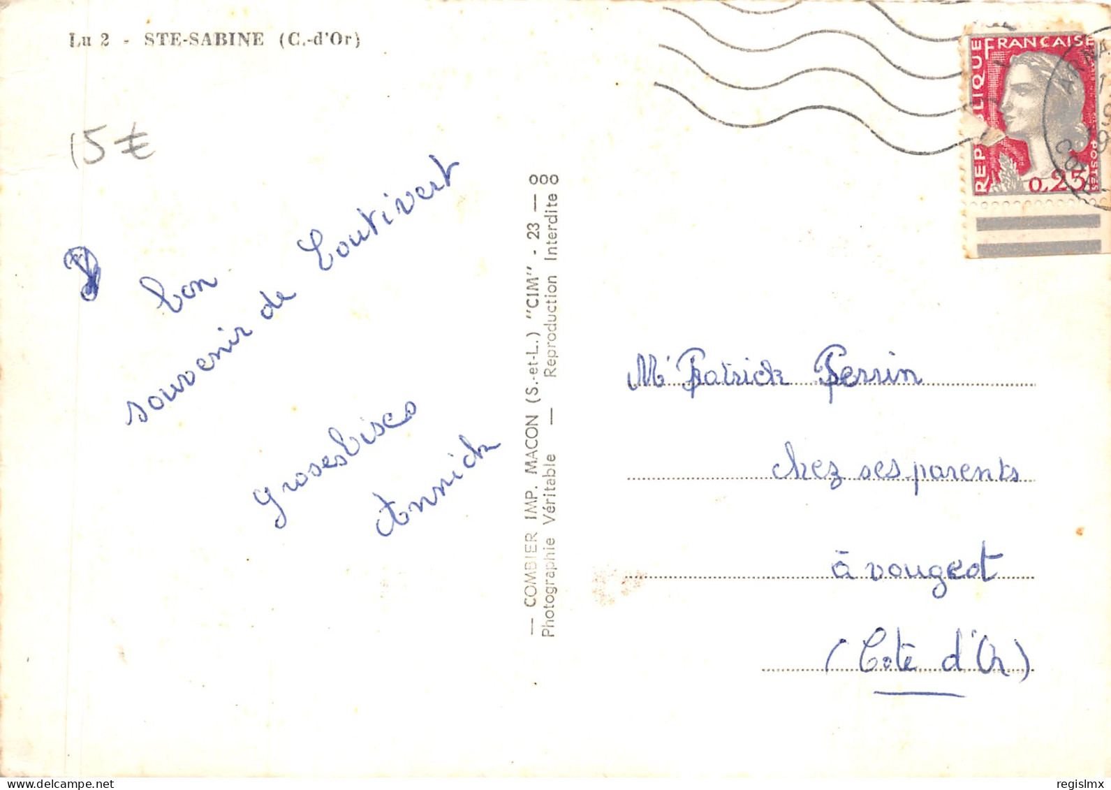 21-SAINTE SABINE-N°T552-C/0239 - Other & Unclassified