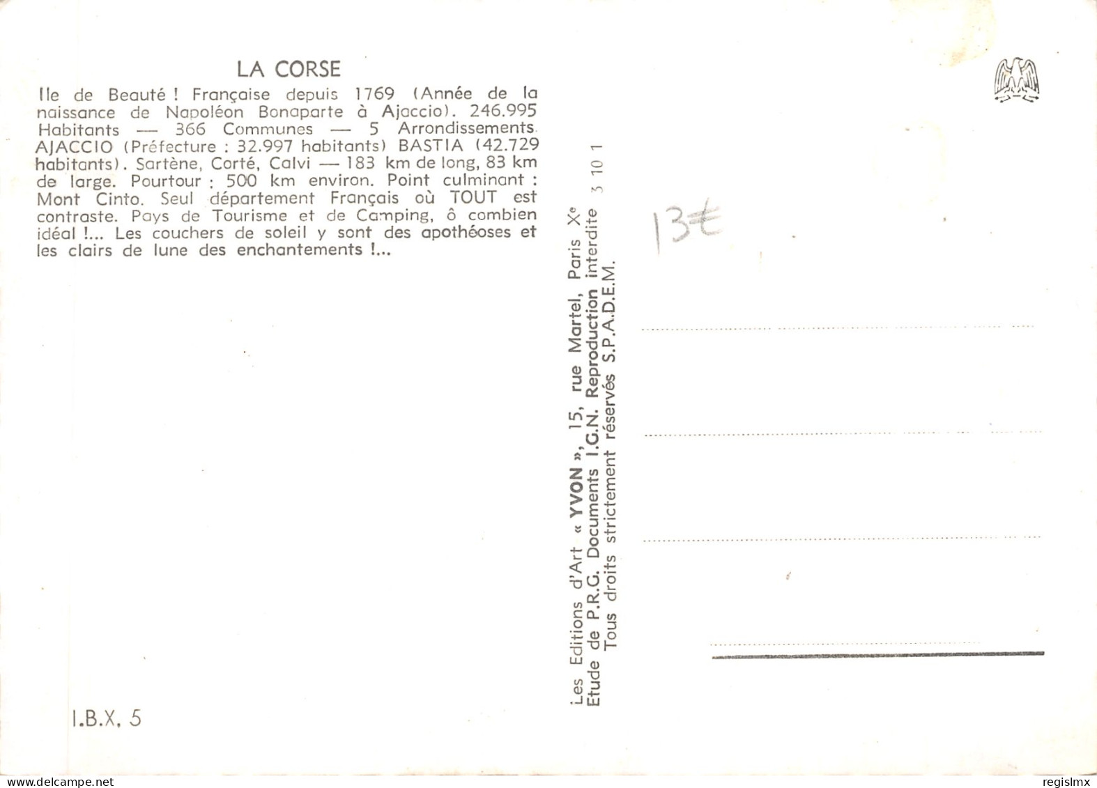 20-PANORAMA DE LA CORSE-N°T552-B/0395 - Autres & Non Classés
