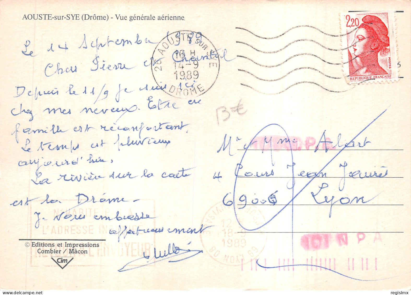 26-AOUSTE SUR SYE-N°T553-B/0133 - Other & Unclassified