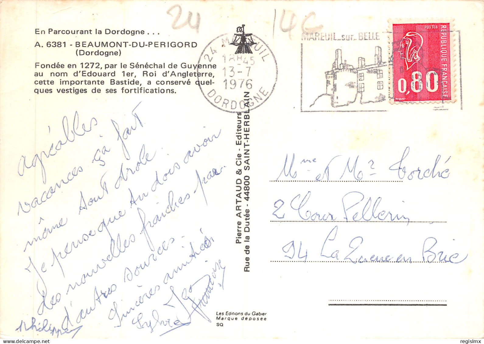 24-BEAUMONT DU PERIGORD-N°T553-A/0141 - Other & Unclassified