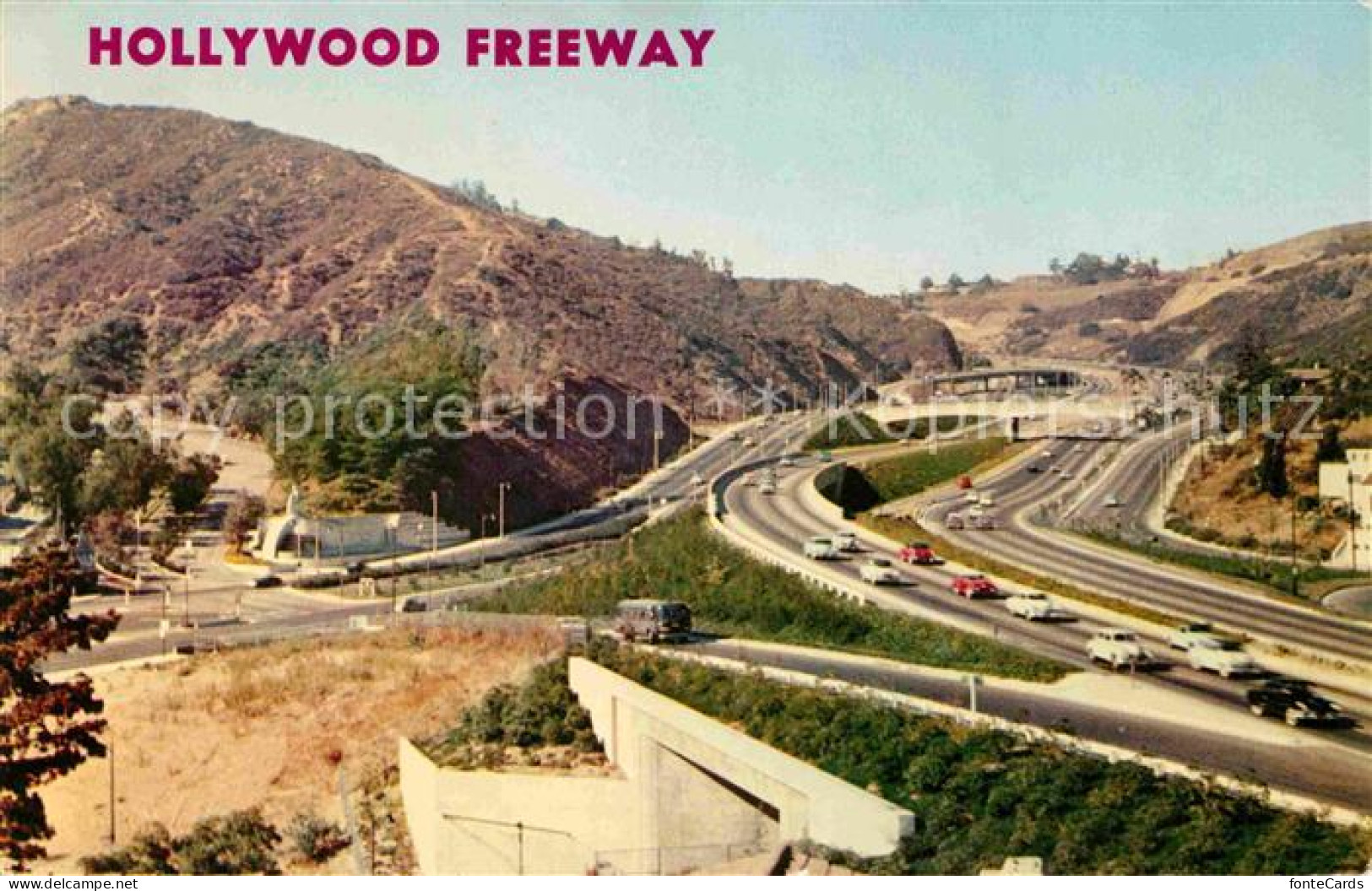 72735204 Hollywood California Ventura Freeway Winding Through Cahuenga Canyon Ho - Other & Unclassified