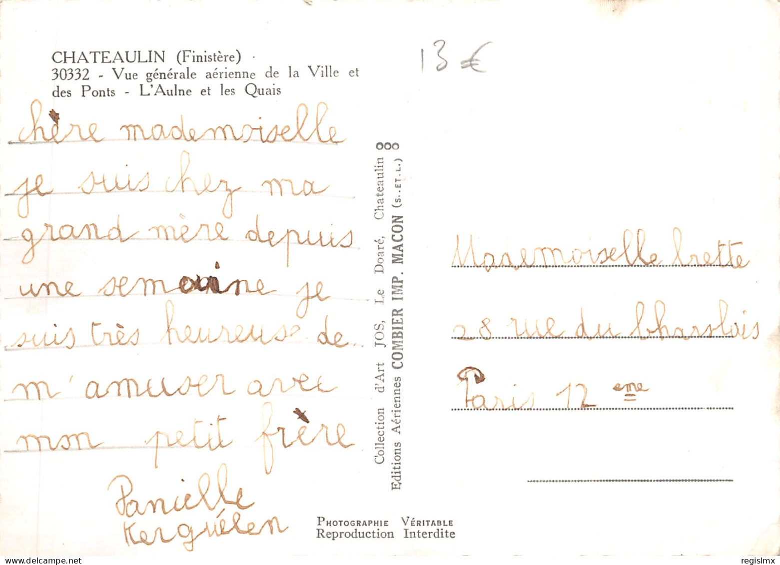29-CHATEAULIN-N°T554-A/0165 - Châteaulin