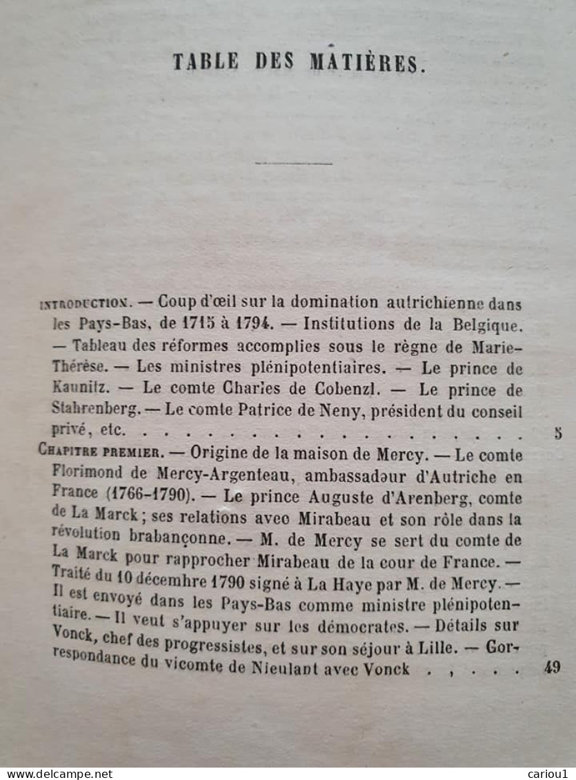 C1 REVOLUTION BELGIQUE Juste LE COMTE DE MERCY ARGENTEAU Port Inclus France - 1801-1900