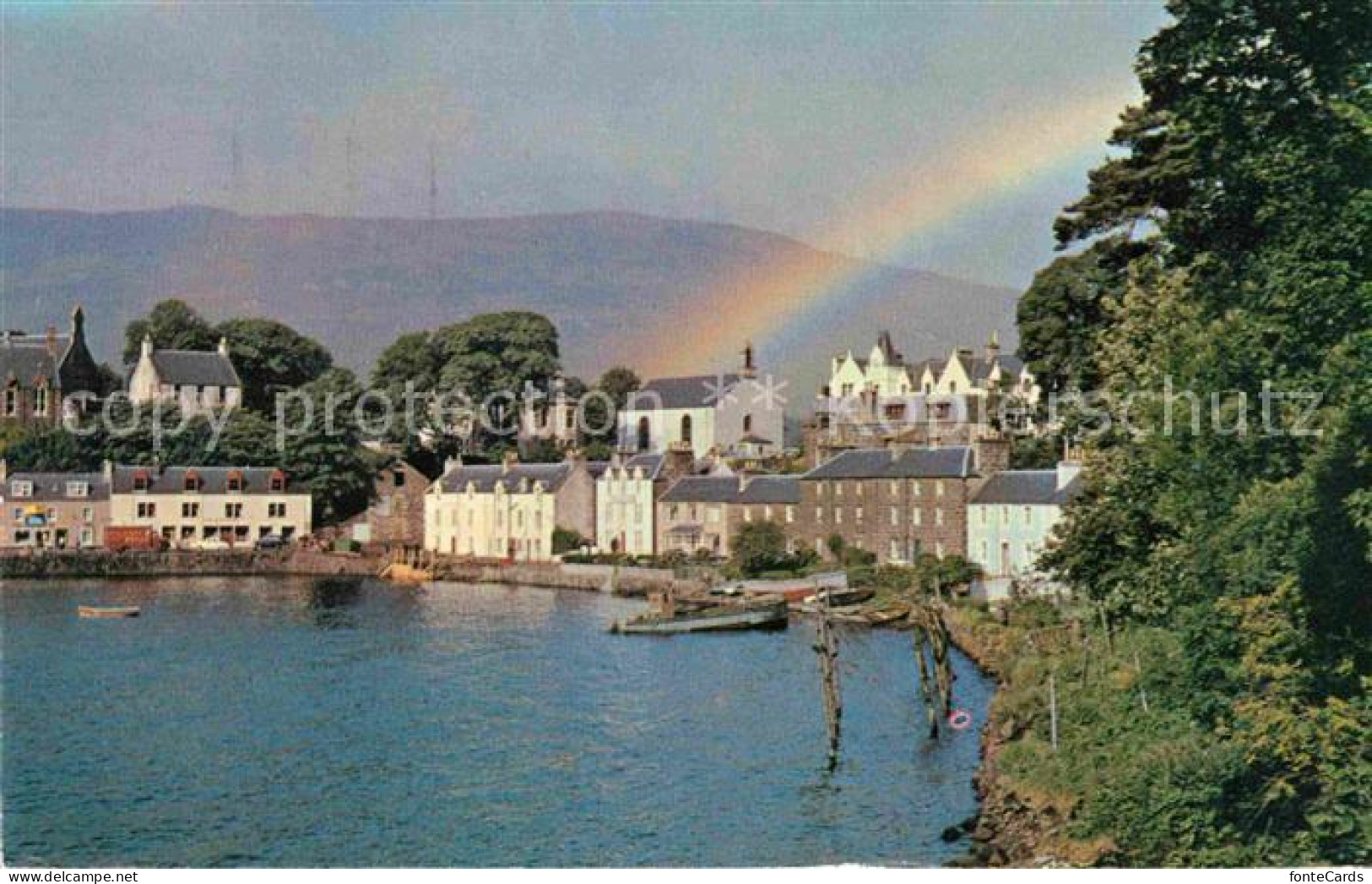 72735195 Portree Haeuserpartie Am Ufer Regenbogen  - Sonstige & Ohne Zuordnung