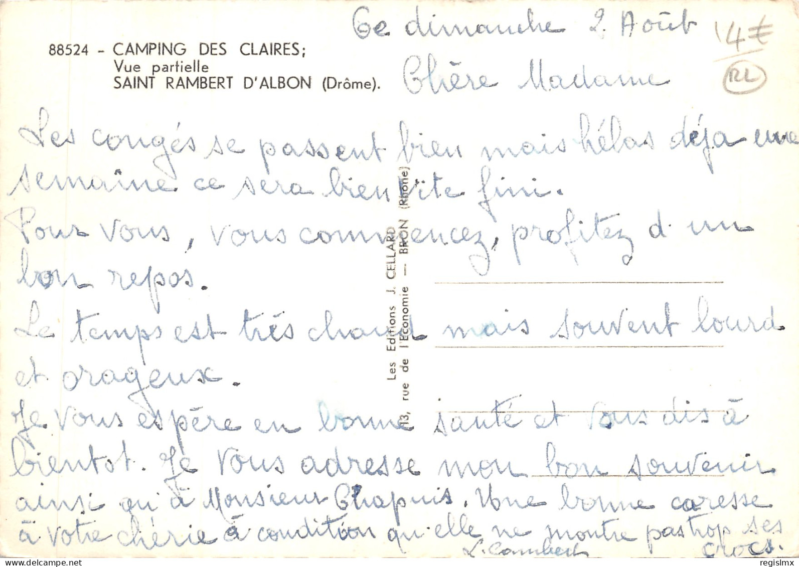 26-SAINT RAMBERT D ALBON-CAMPING DES CLAIRES-N°T553-D/0015 - Autres & Non Classés