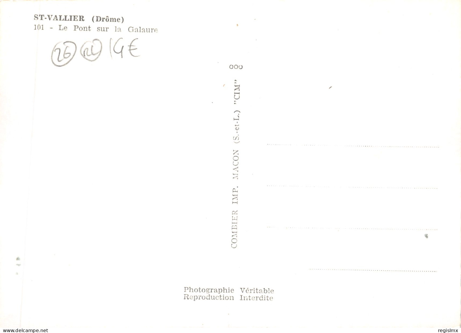 26-SAINT VALLIER-N°T553-D/0011 - Autres & Non Classés