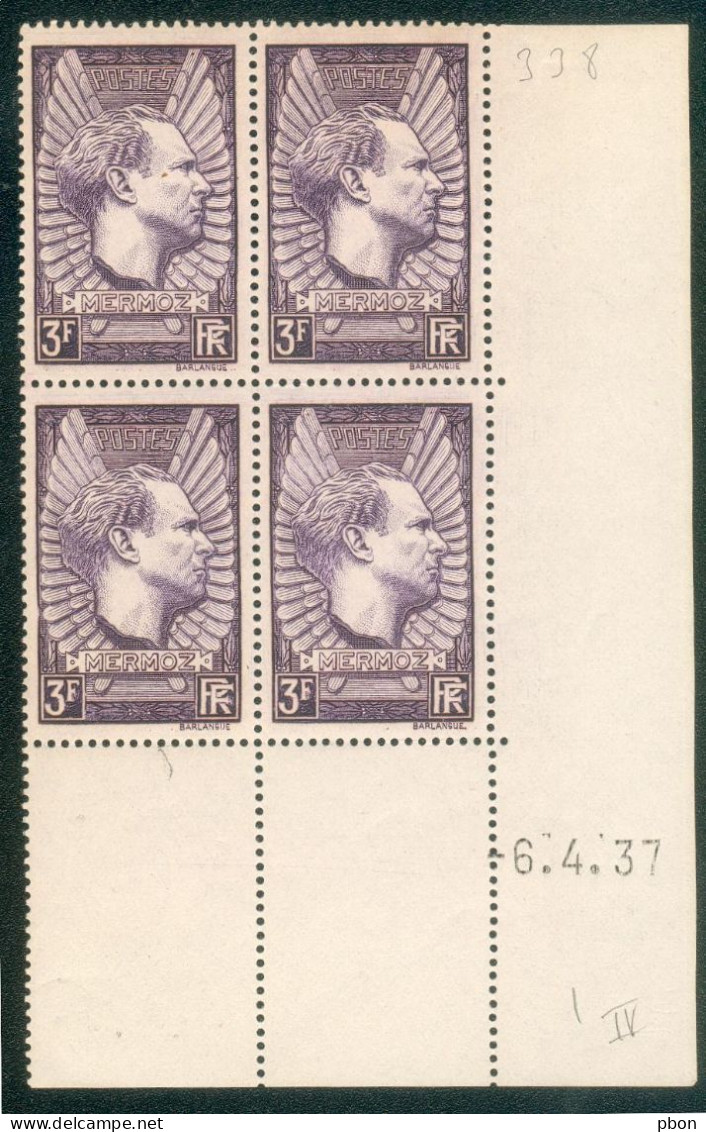 Lot 465 France Coin Daté N° 338 Du 6/4/1937 (**) - 1930-1939