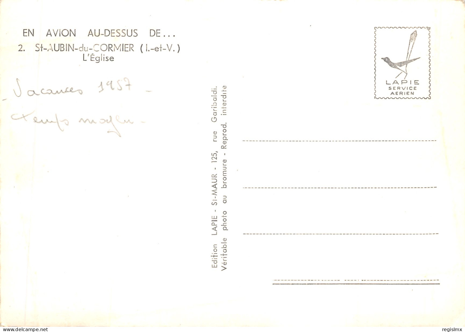 35-SAINT AUBIN DU CORMIER-N°T554-D/0333 - Other & Unclassified