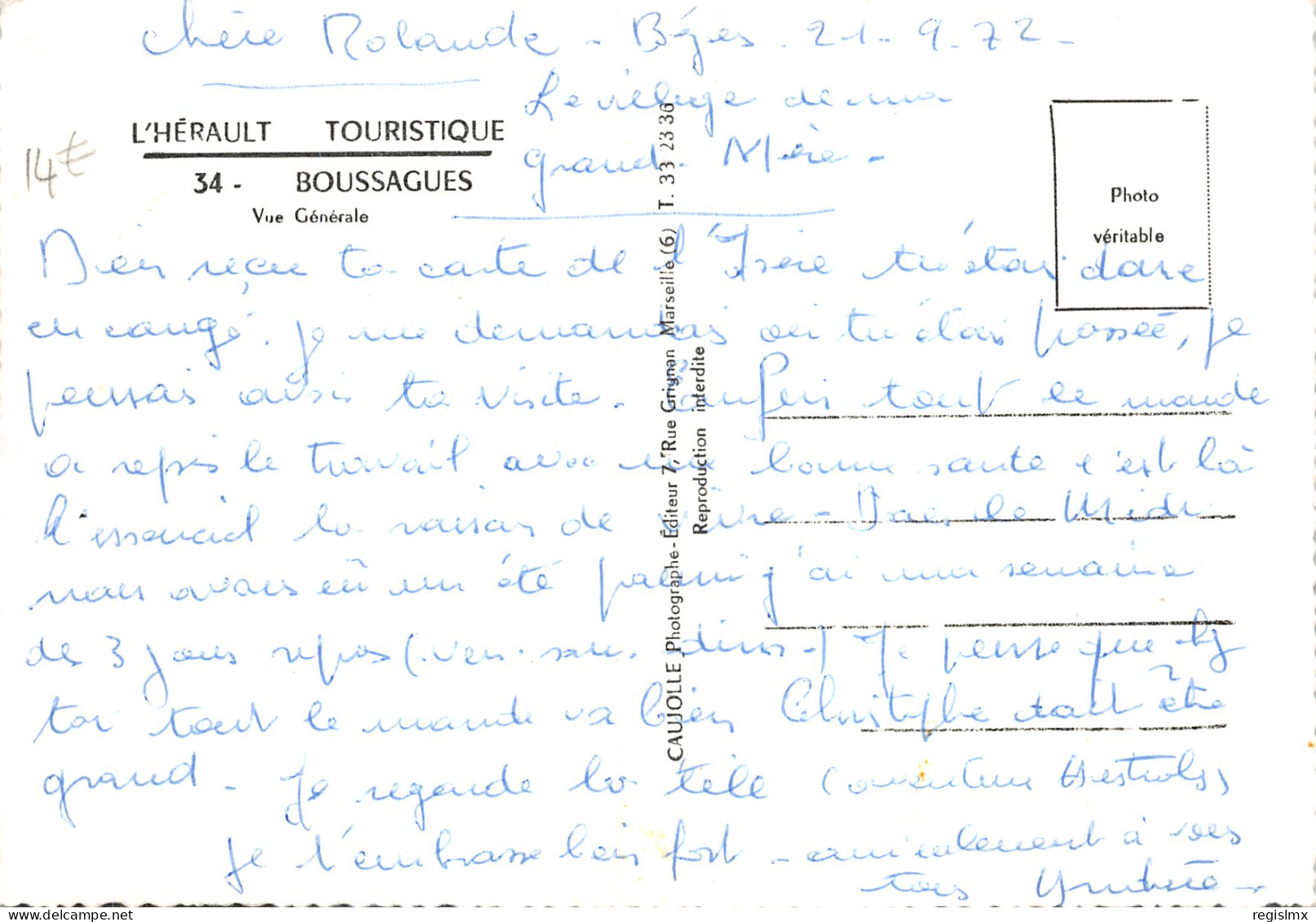 34-BOUSSAGUES-N°T554-C/0369 - Other & Unclassified