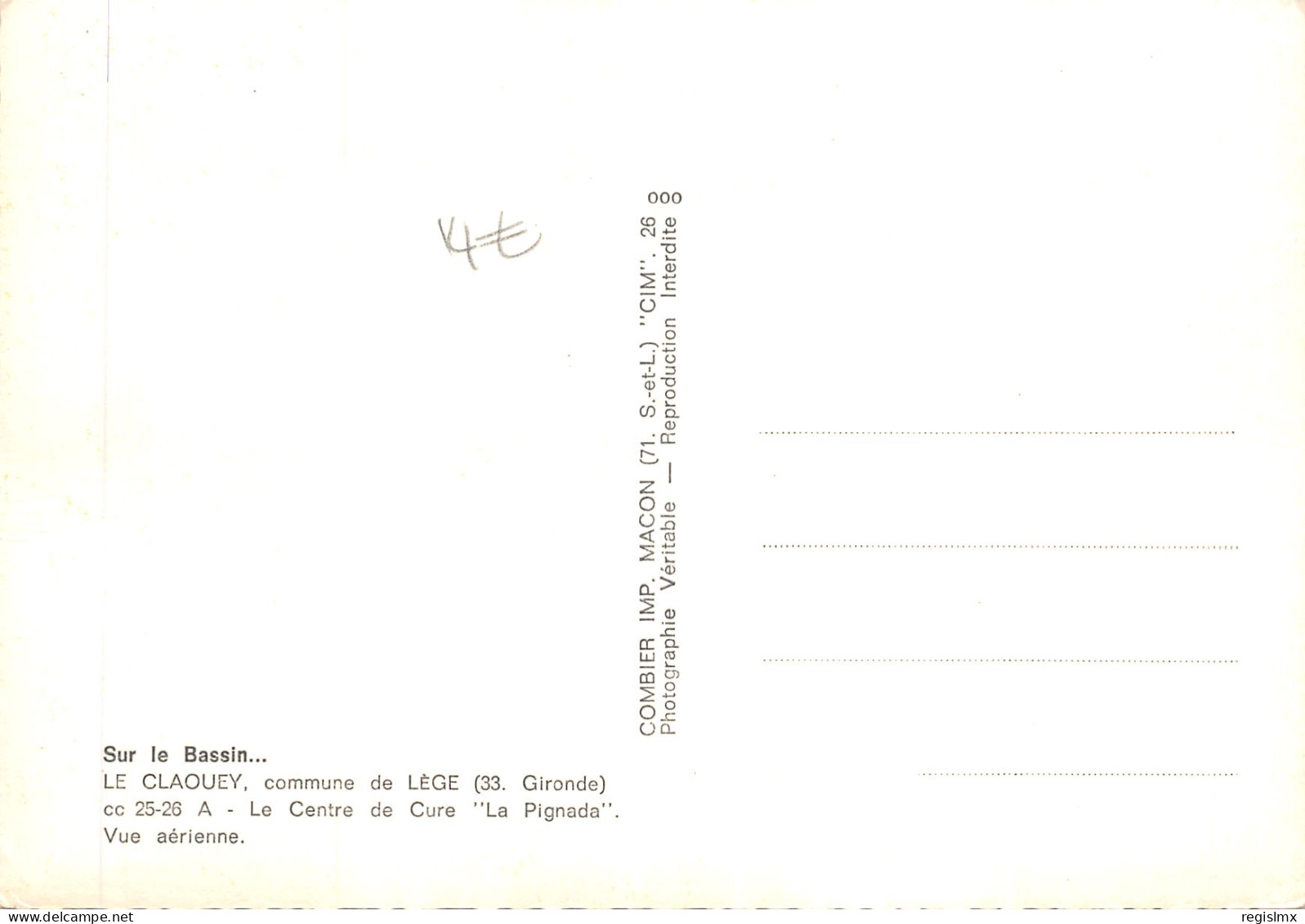 33-LEGE-LE CLAOUEY-N°T554-C/0089 - Other & Unclassified