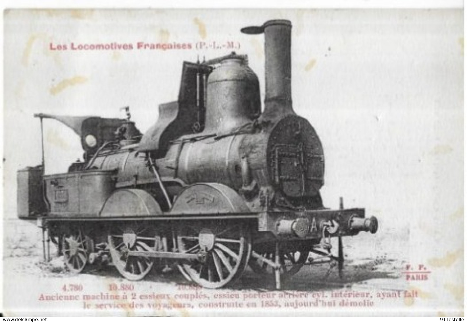LES LOCOMOTIVES FRANCAISES P L M .  DE 1853 - Trenes