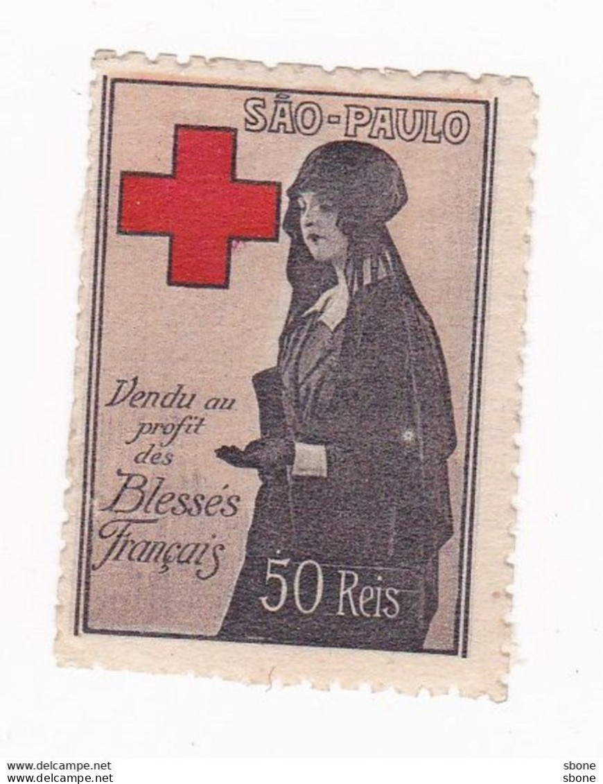 Vignette Militaire Delandre - Croix Rouge - Sao Paulo - Croix Rouge