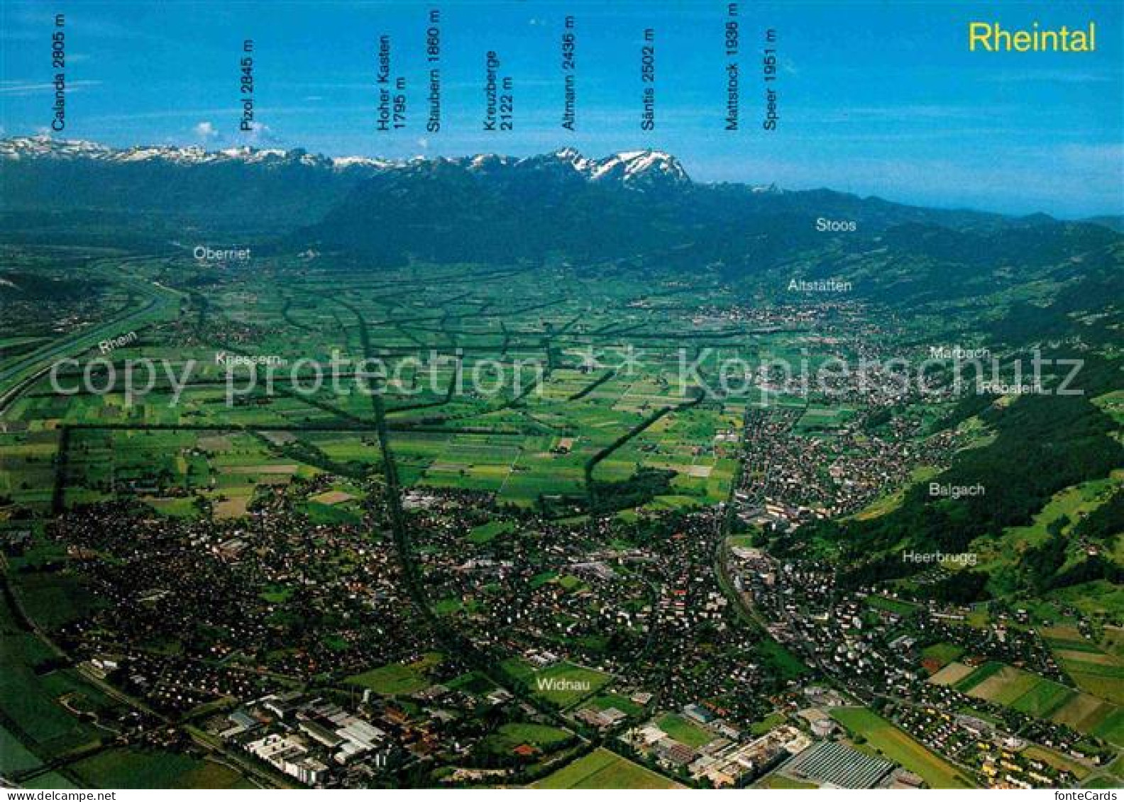 72721759 Rheintal Schweiz Flugaufnahme Bergkette  - Other & Unclassified