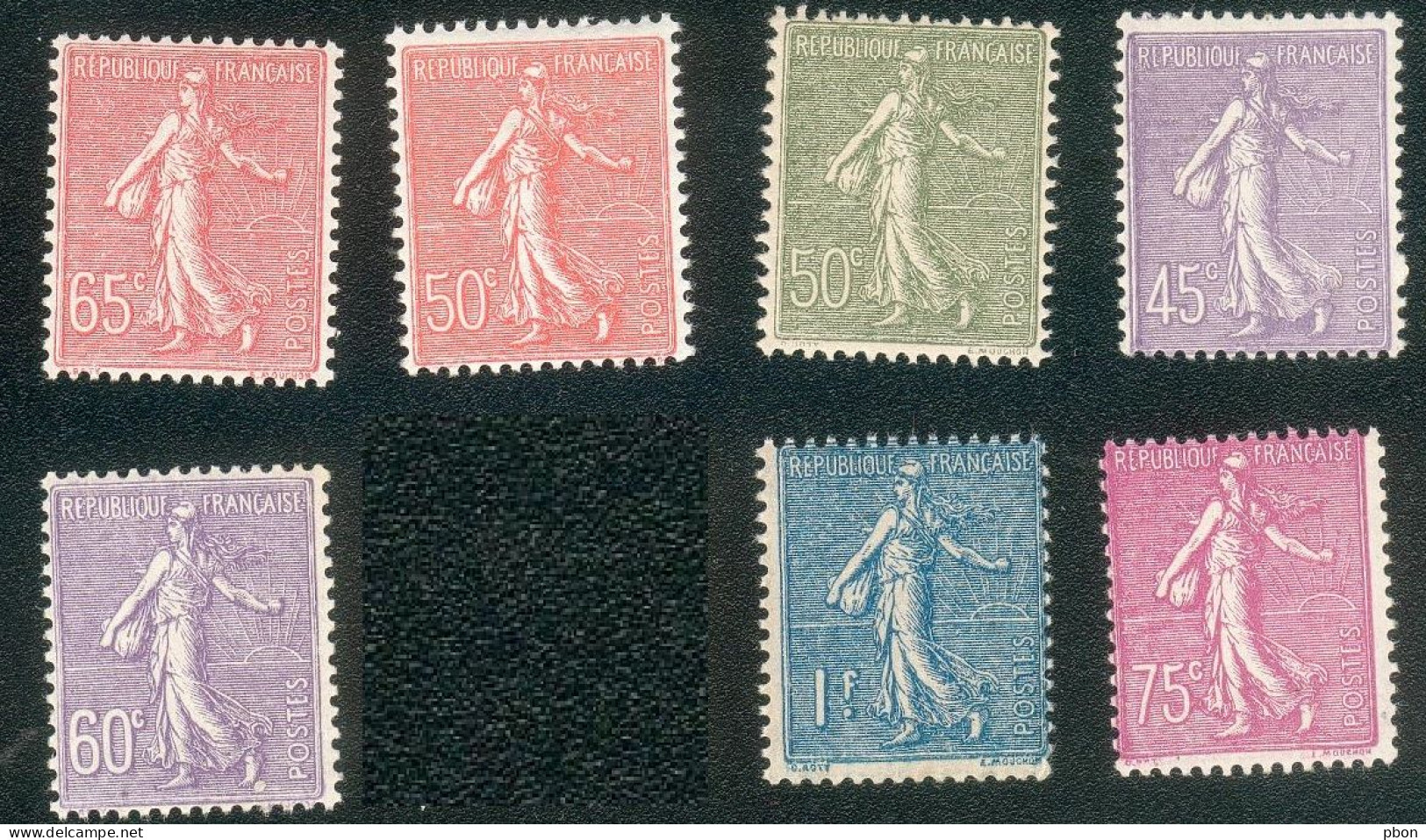 Lot Z109 France Lot Type Semeuses 7TP (**) - Autres & Non Classés