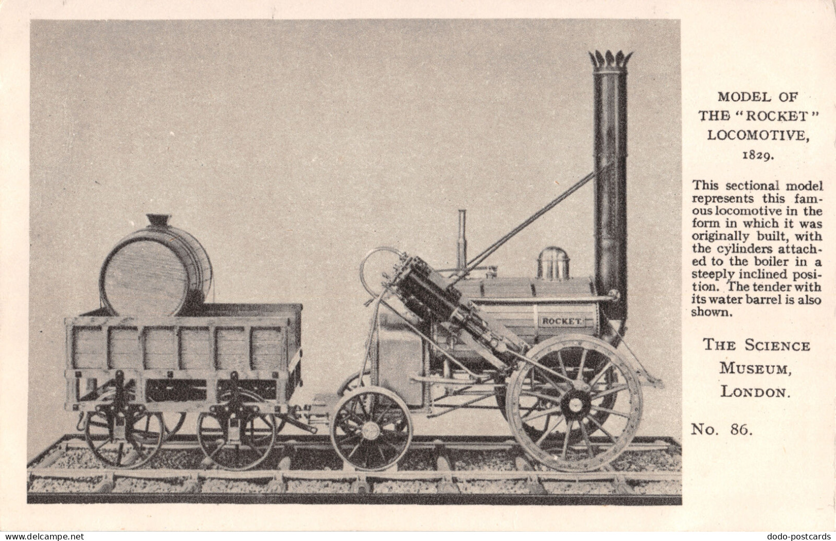 R295123 Model Of The Rocket Locomotive. The Science Museum. London. No. 86. Wate - Autres & Non Classés