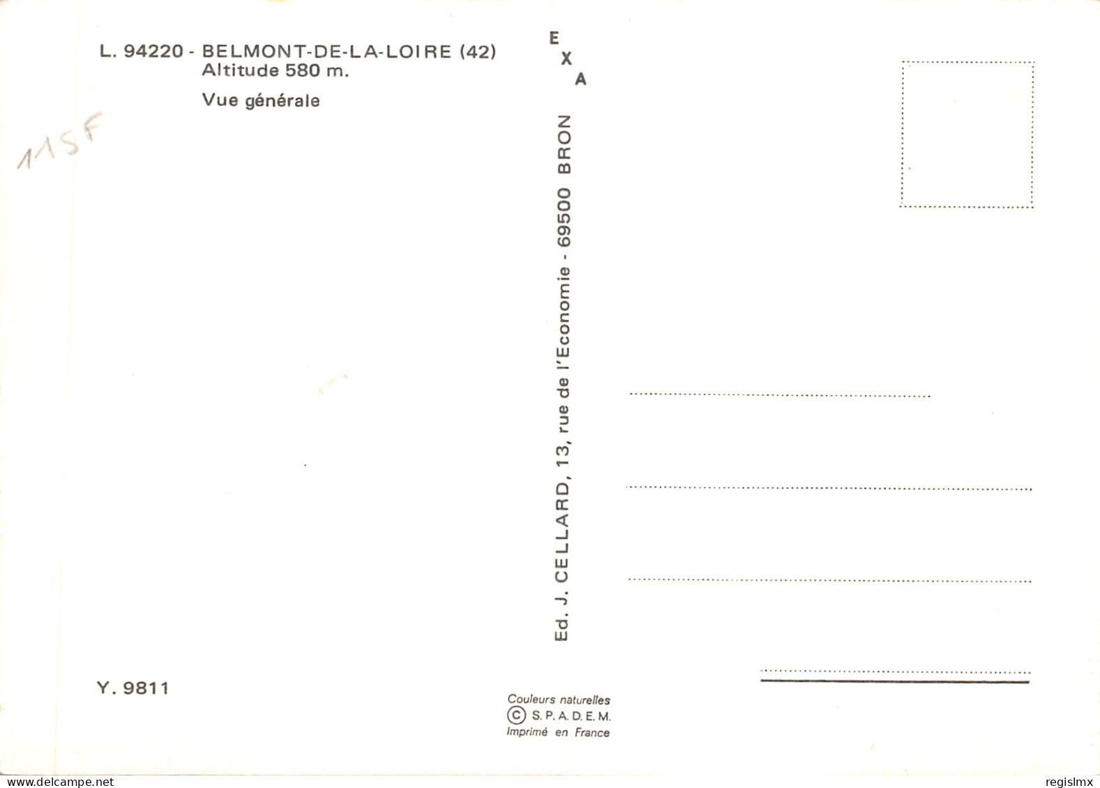 42-BELMONT DE LA LOIRE-N°T556-B/0071 - Belmont De La Loire