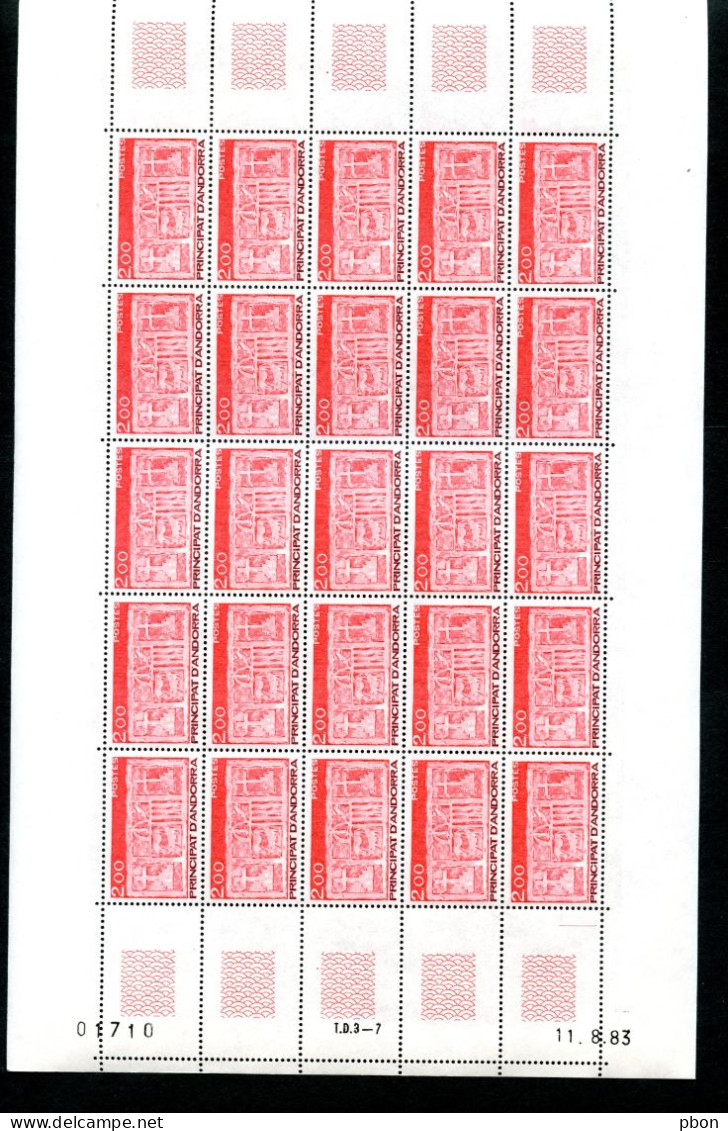 Lot D205 Andorre Feuille Entière N°323 - Other & Unclassified