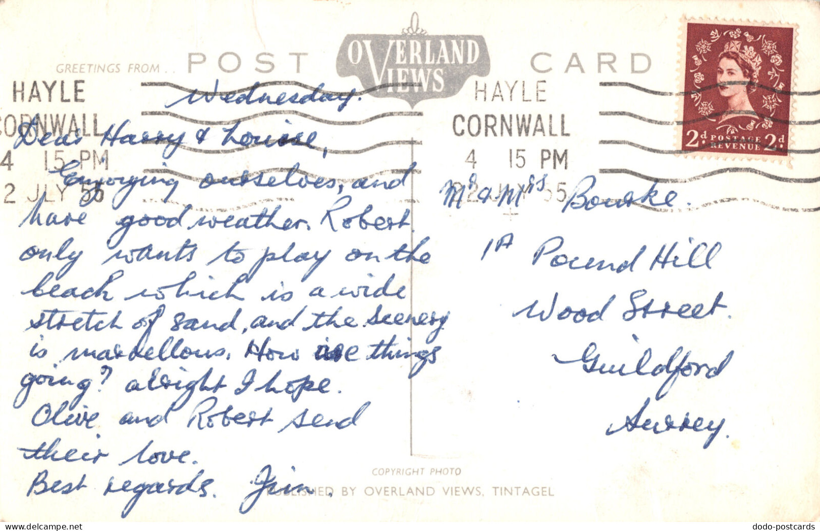 R297767 Lands End. No. 19. No. 166. Overland Views. 1955 - Wereld