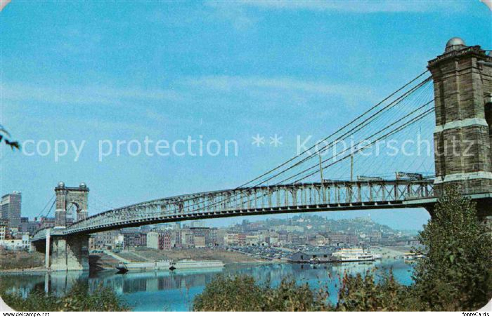 72715875 Cincinnati Ohio Suspension Bridge  - Other & Unclassified