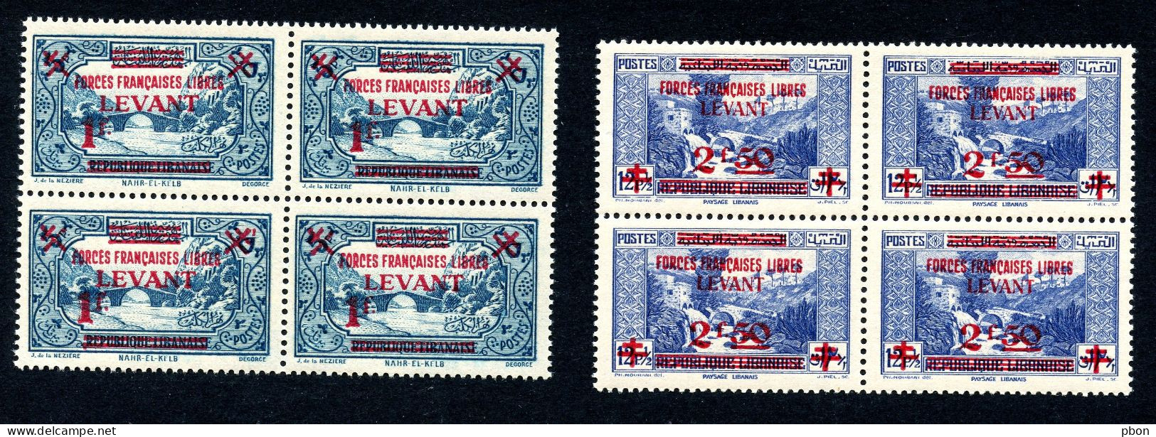 Lot Z965 Levant France Libre N°42/43** Bloc De 4 - Nuovi