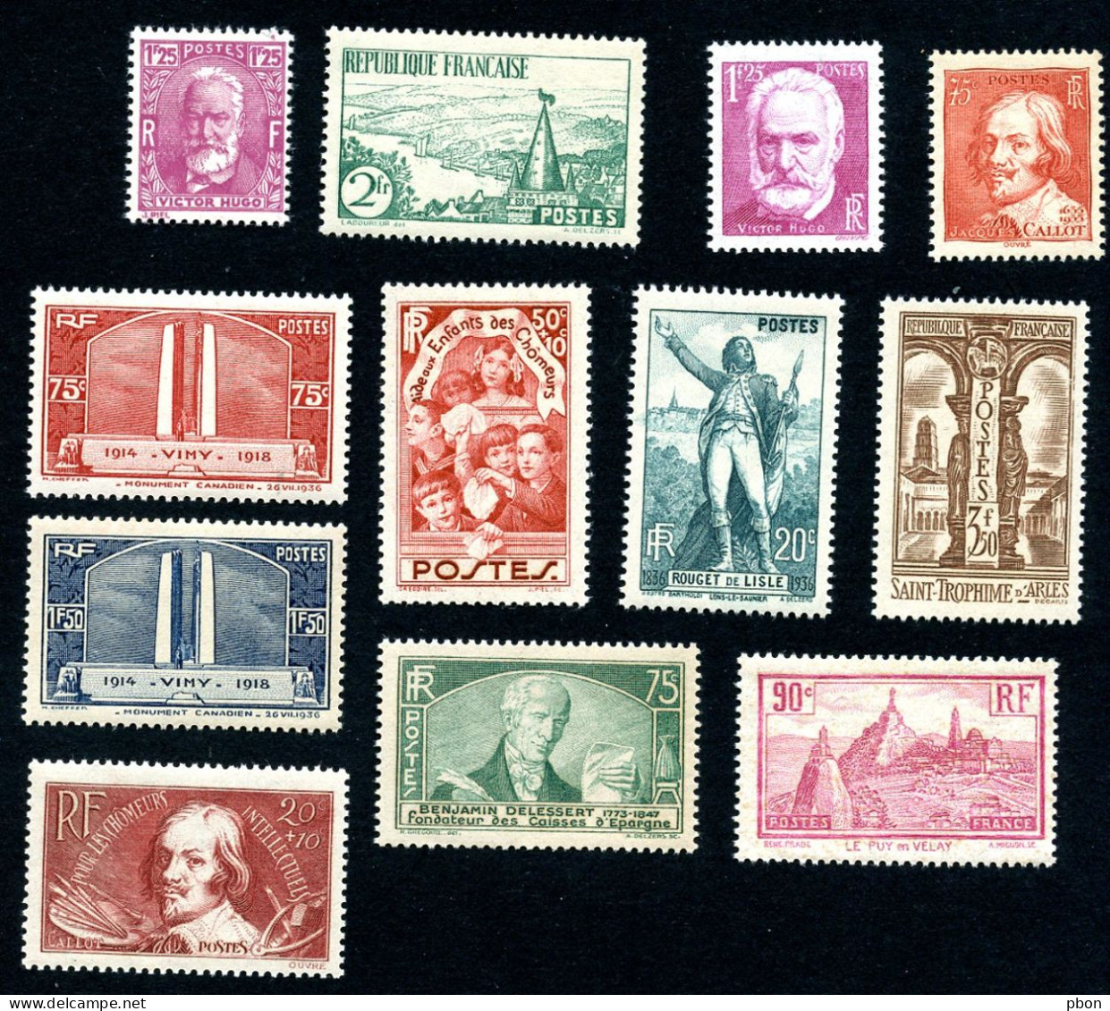 Lot Z839 1933-36, 11 Timbres - Unused Stamps