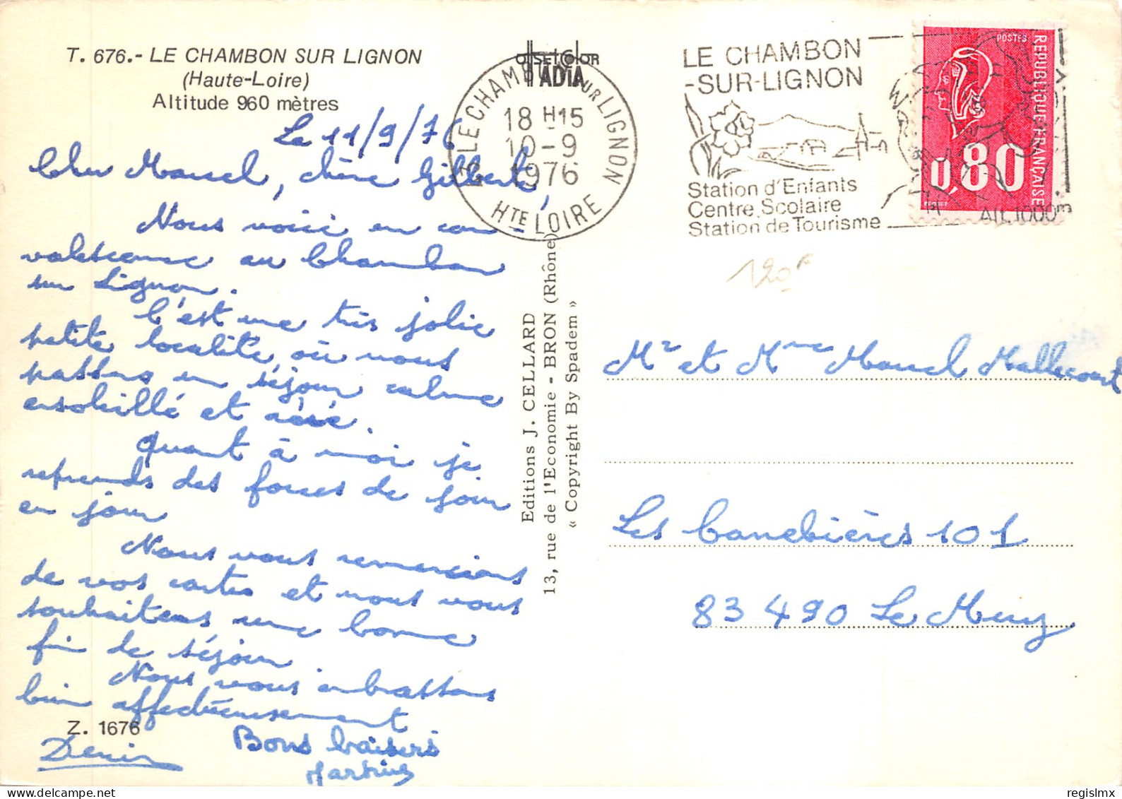 43-LE CHAMBON SUR LIGNON-N°T557-A/0073 - Le Chambon-sur-Lignon