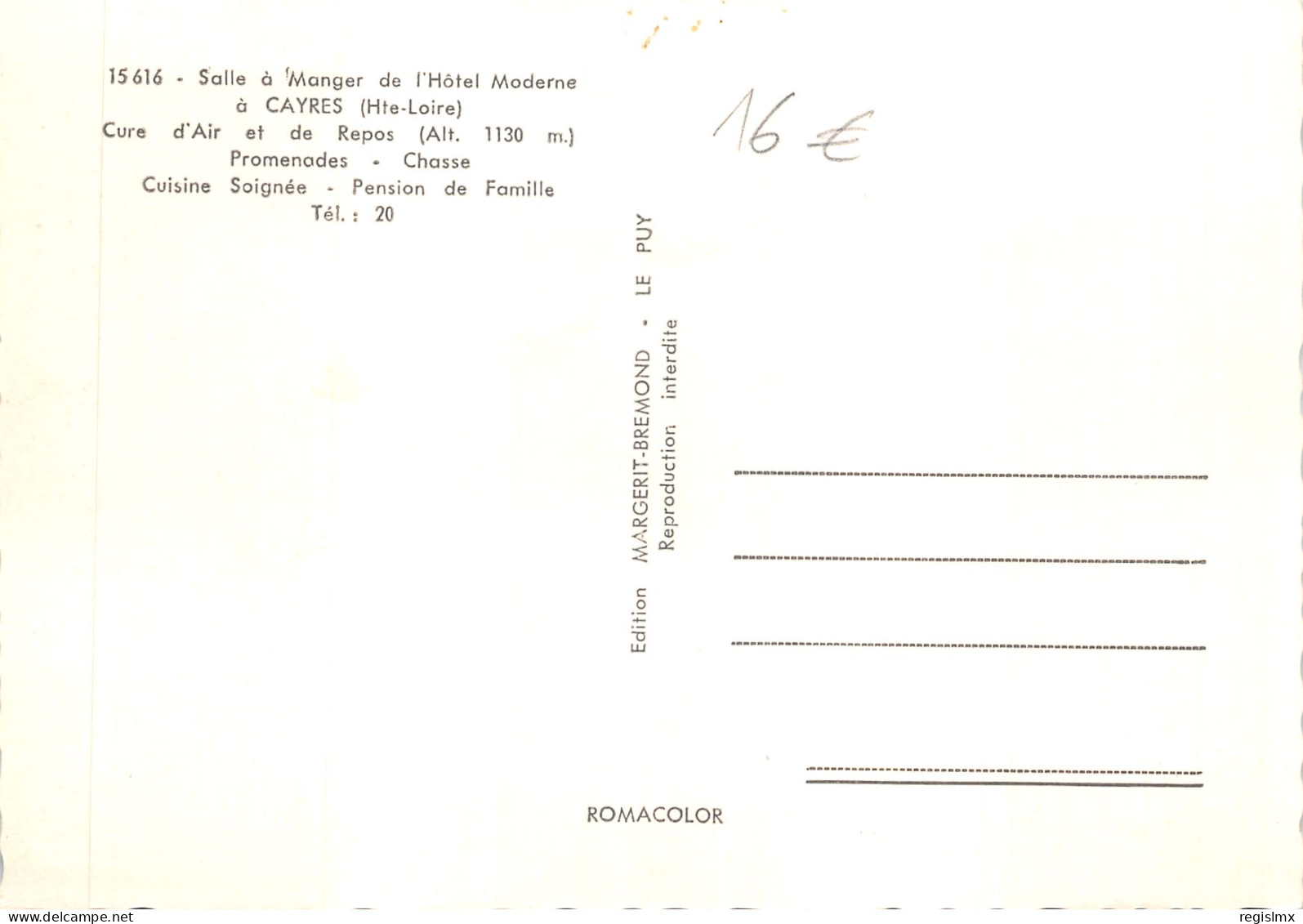 43-CAYRES-HOTEL MODERNE-N°T557-A/0033 - Other & Unclassified