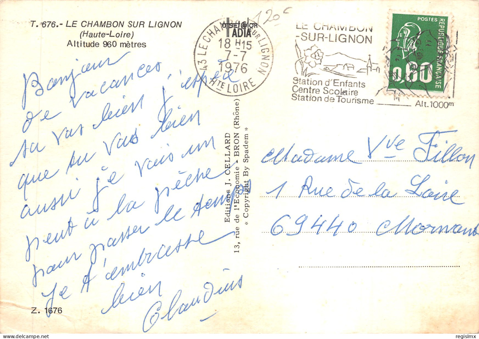 43-LE CHAMBON SUR LIGNON-N°T557-A/0019 - Le Chambon-sur-Lignon