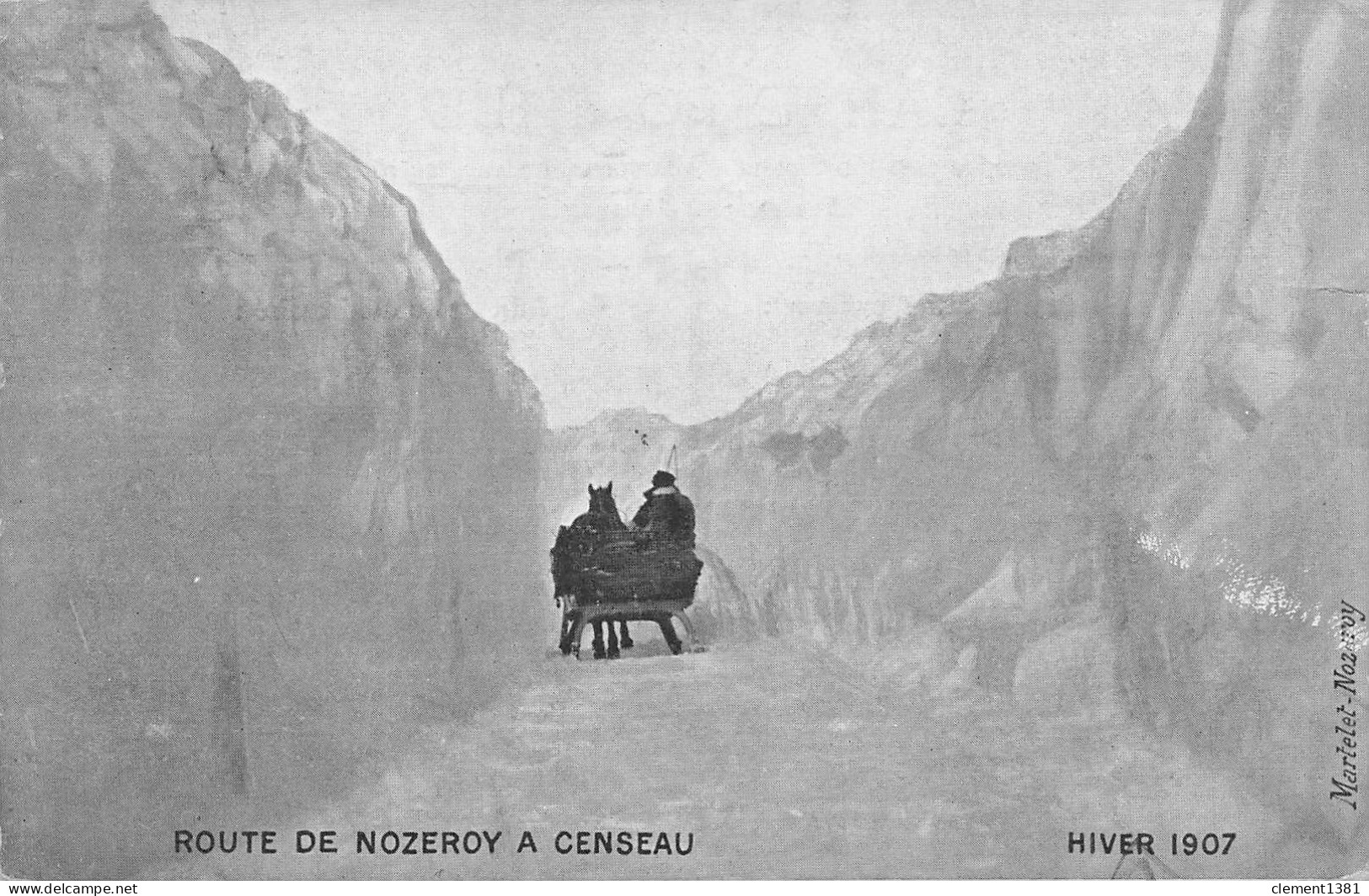 Route De Nozeroy A Censeau Hiver 1907 - Autres & Non Classés