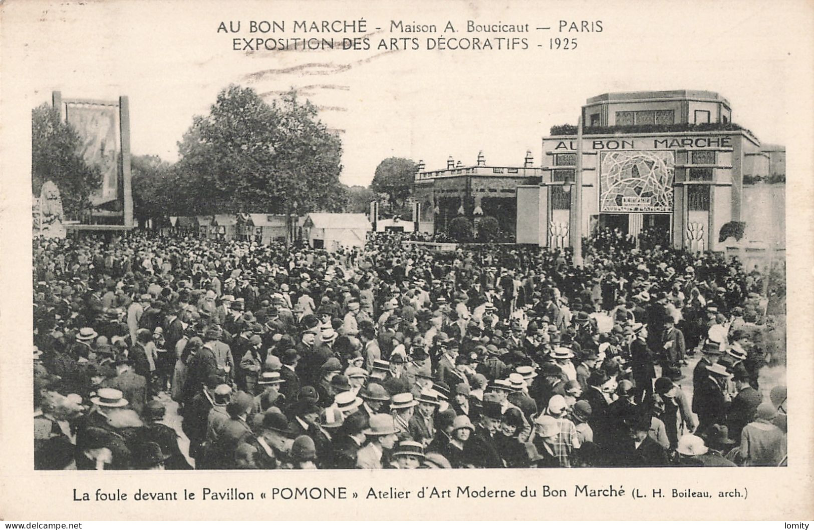 75 Paris Exposition Des Arts Decoratifs 1925 Au Bon Marché La Foule Devant Le Pavillon Pomone Atelier D' Art Moderne - Expositions