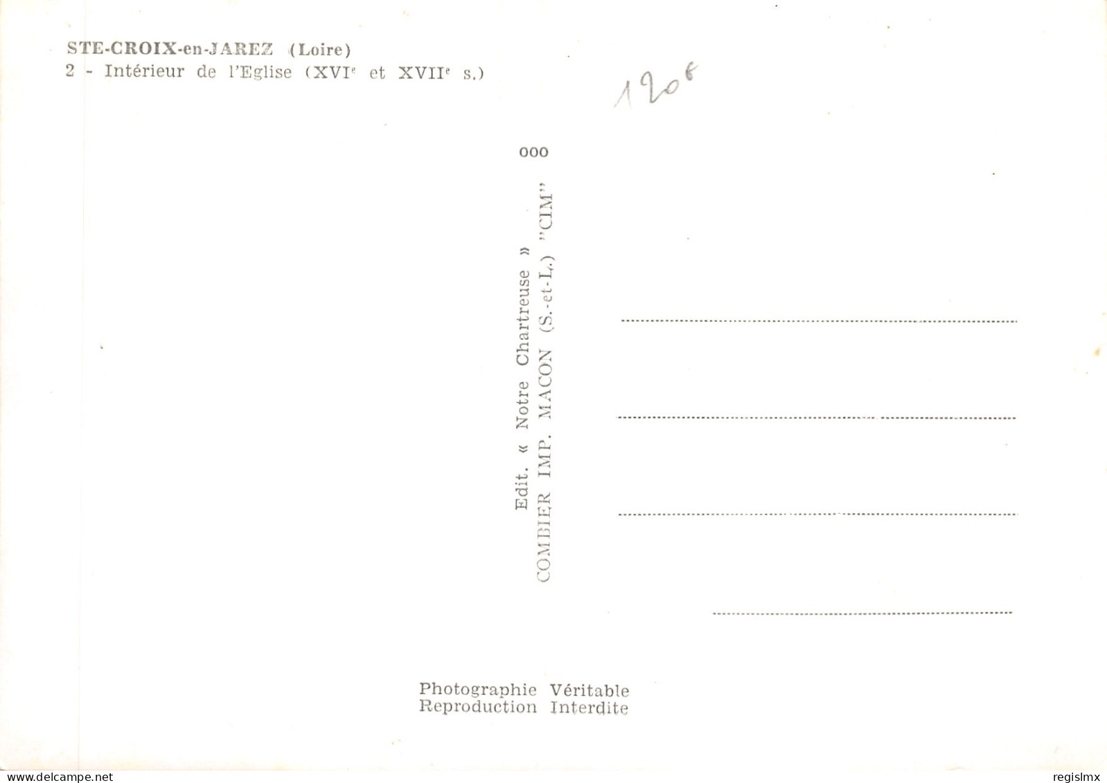 42-SAINTE CROIX EN JAREZ-N°T556-D/0097 - Sonstige & Ohne Zuordnung