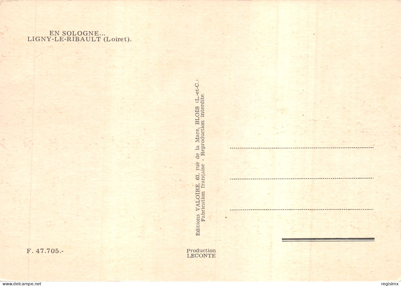 45-LIGNY LE RIBAULT-N°T557-C/0041 - Autres & Non Classés