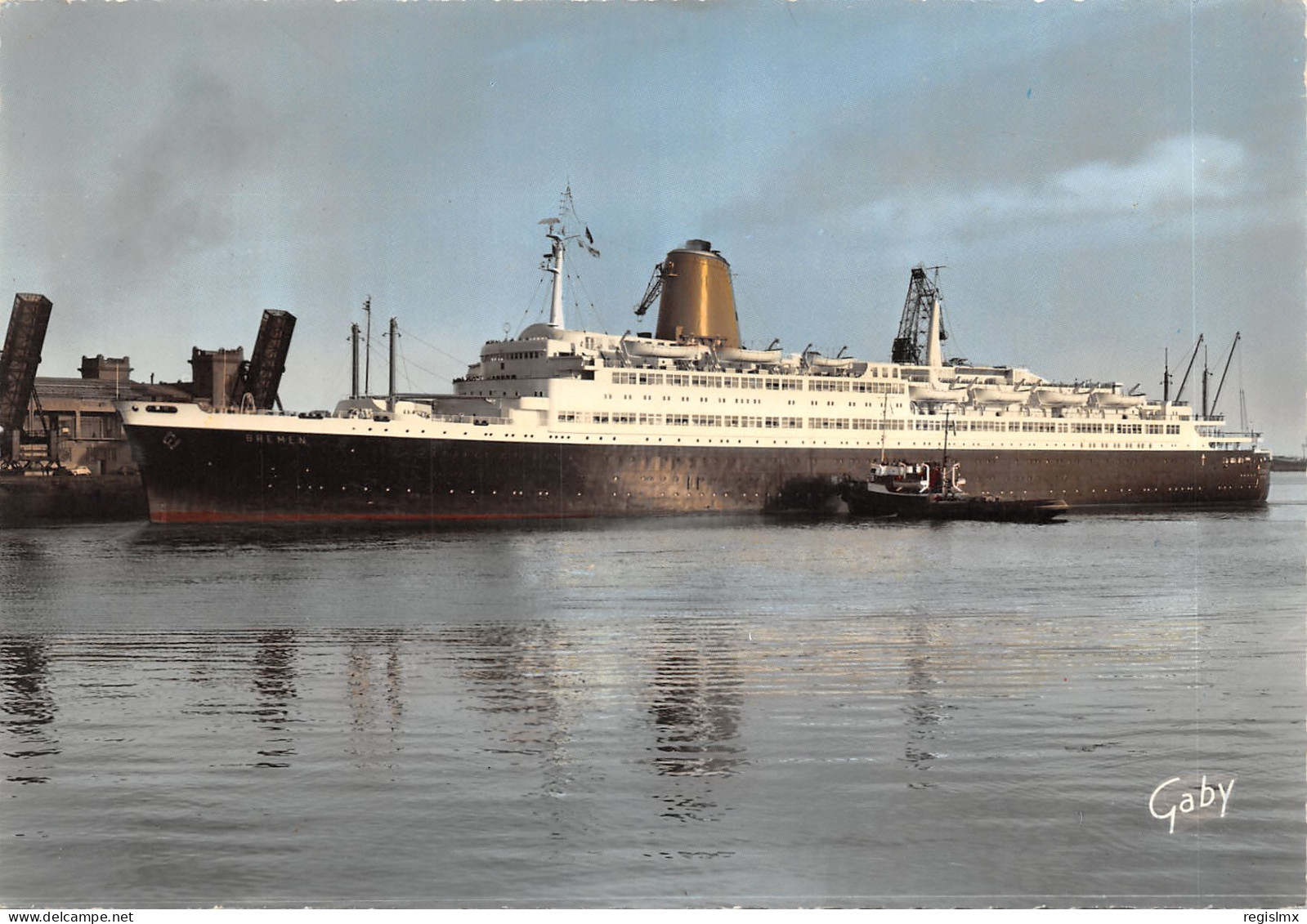 50-CHERBOURG-LE PAQUEBOT BREMEN-N°T558-A/0377 - Cherbourg