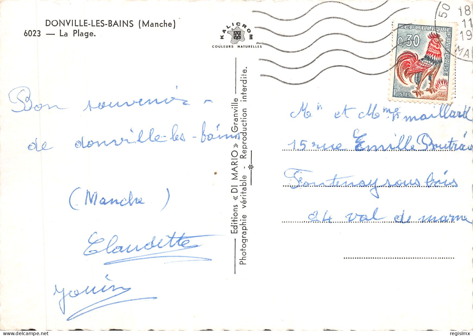50-DONVILLE LES BAINS-N°T558-A/0333 - Other & Unclassified