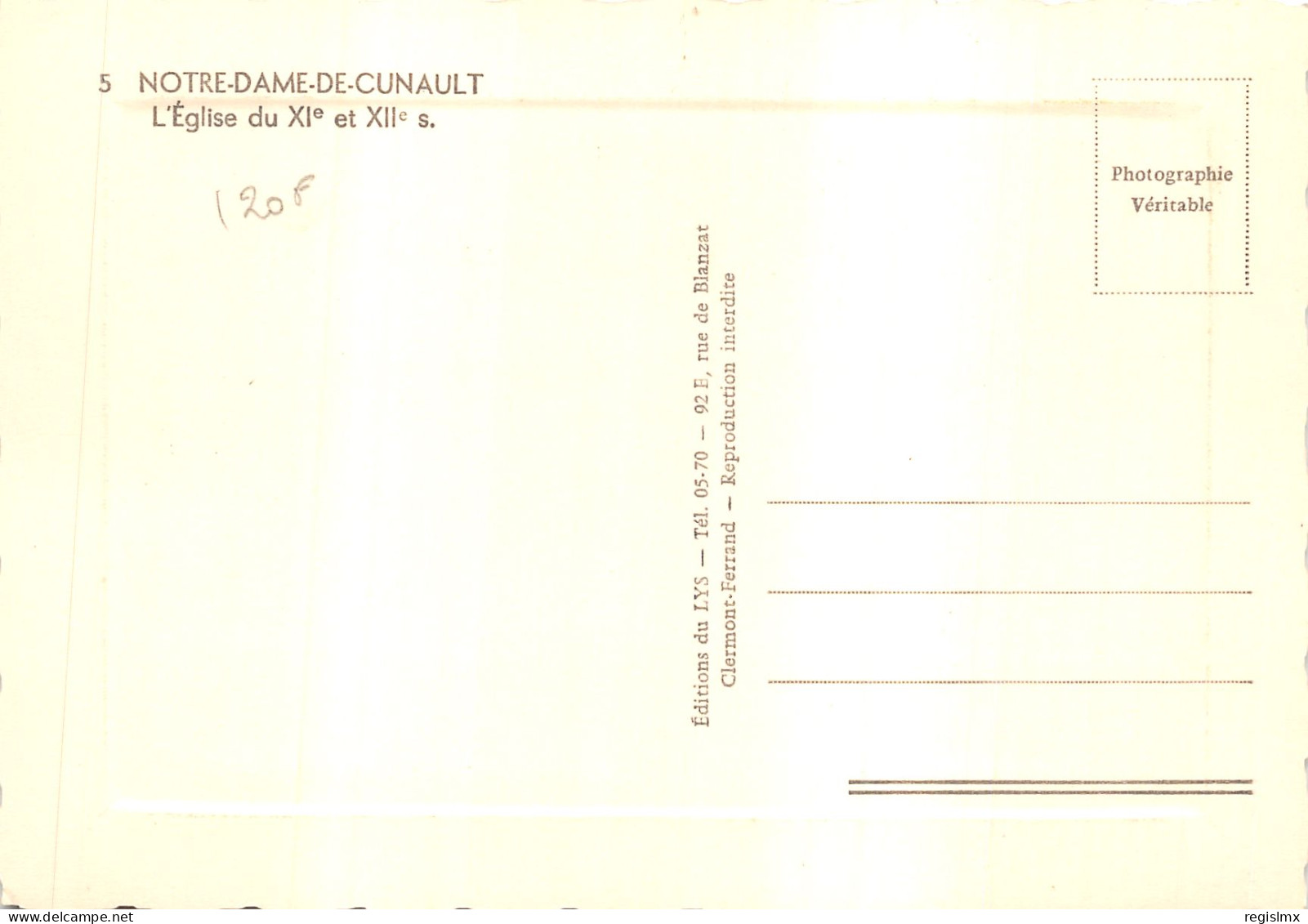 49-NOTRE DAME DE CUNAULT-N°T558-A/0267 - Andere & Zonder Classificatie